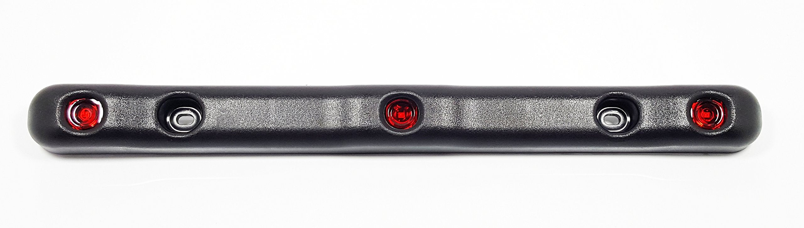 Fully Submersible Tecniq Heavy Duty Identification Bar - 3 Red Leds W/ Rugged Black Body - Made In Usa (Over 80'')