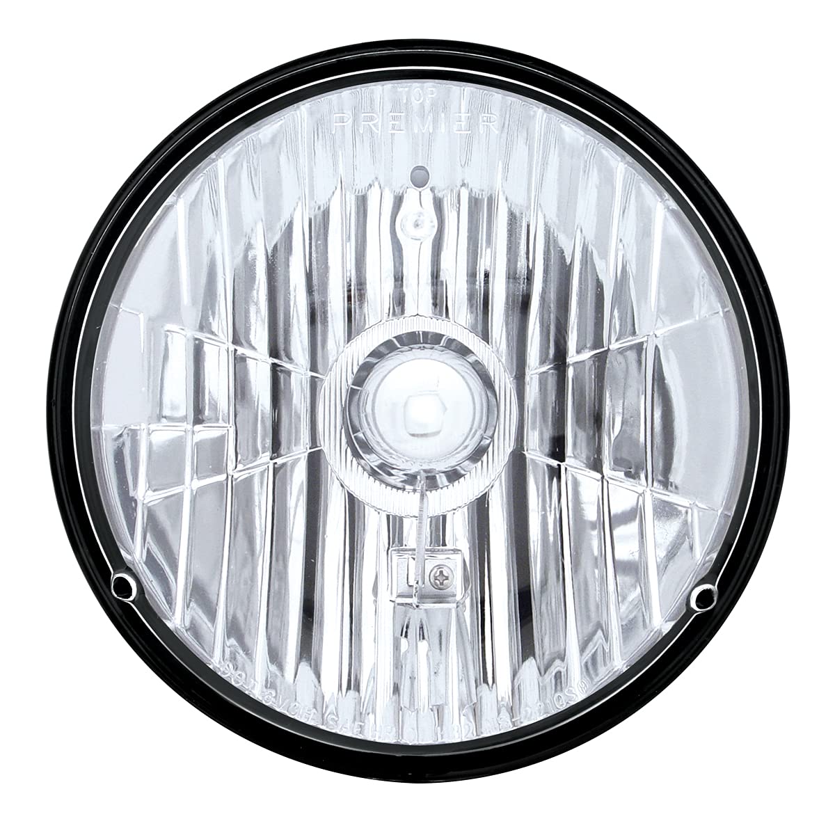 United Pacific 31387 Ultralit 7-Inch Crystal Clear Headlight W/Glass Lens, Reinforced Reflector, Rugged Construction, Dot/Sae - 