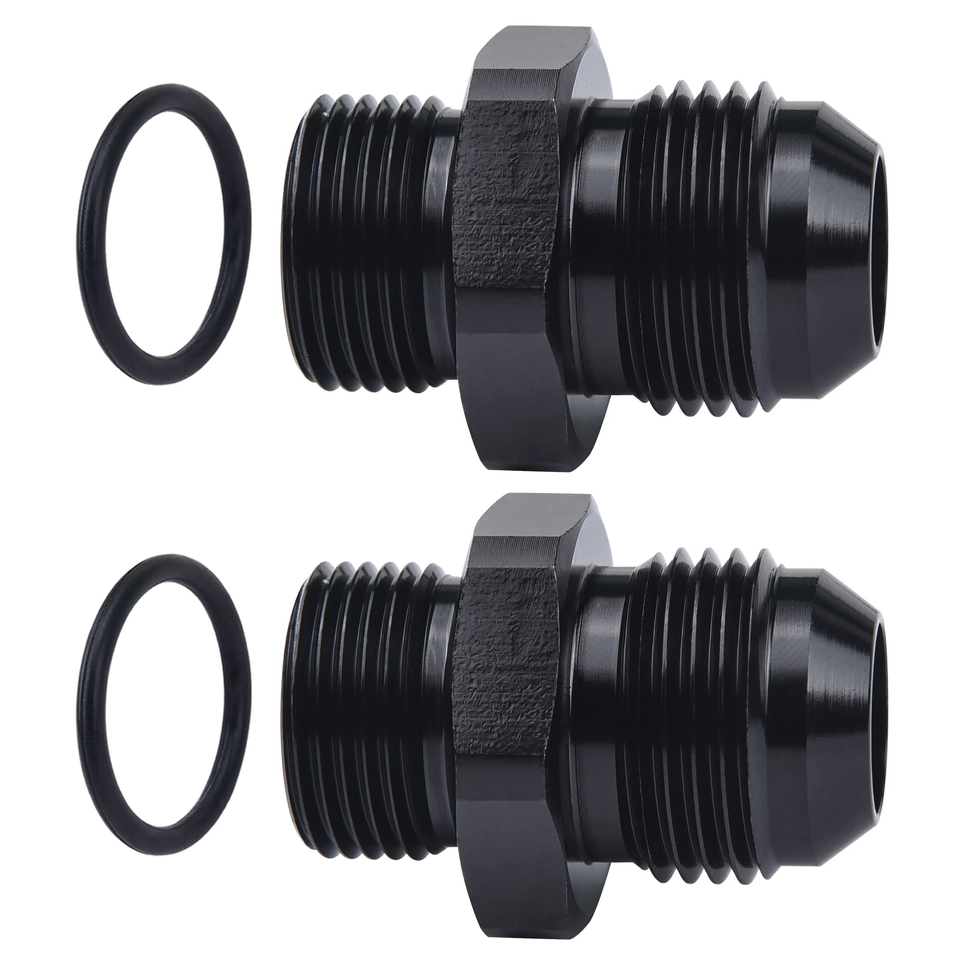 Evil Energy 10An Male Flare To M20 X 1.5Mm Male Metric Fitting Adapter Aluminium Alloy 2Pcs