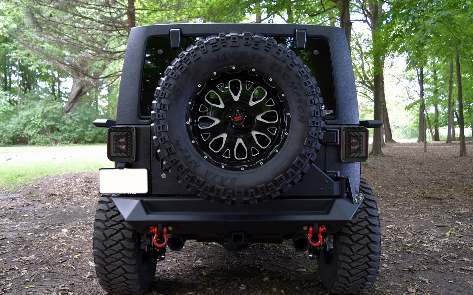 WOLFSTORM LED Tail Light Fit for 2007-2018 Jeep Wrangler JK/JKU, 2007-2018 JK/JKU LED Tail Lights Replacement,1 Pair(Black Smoke