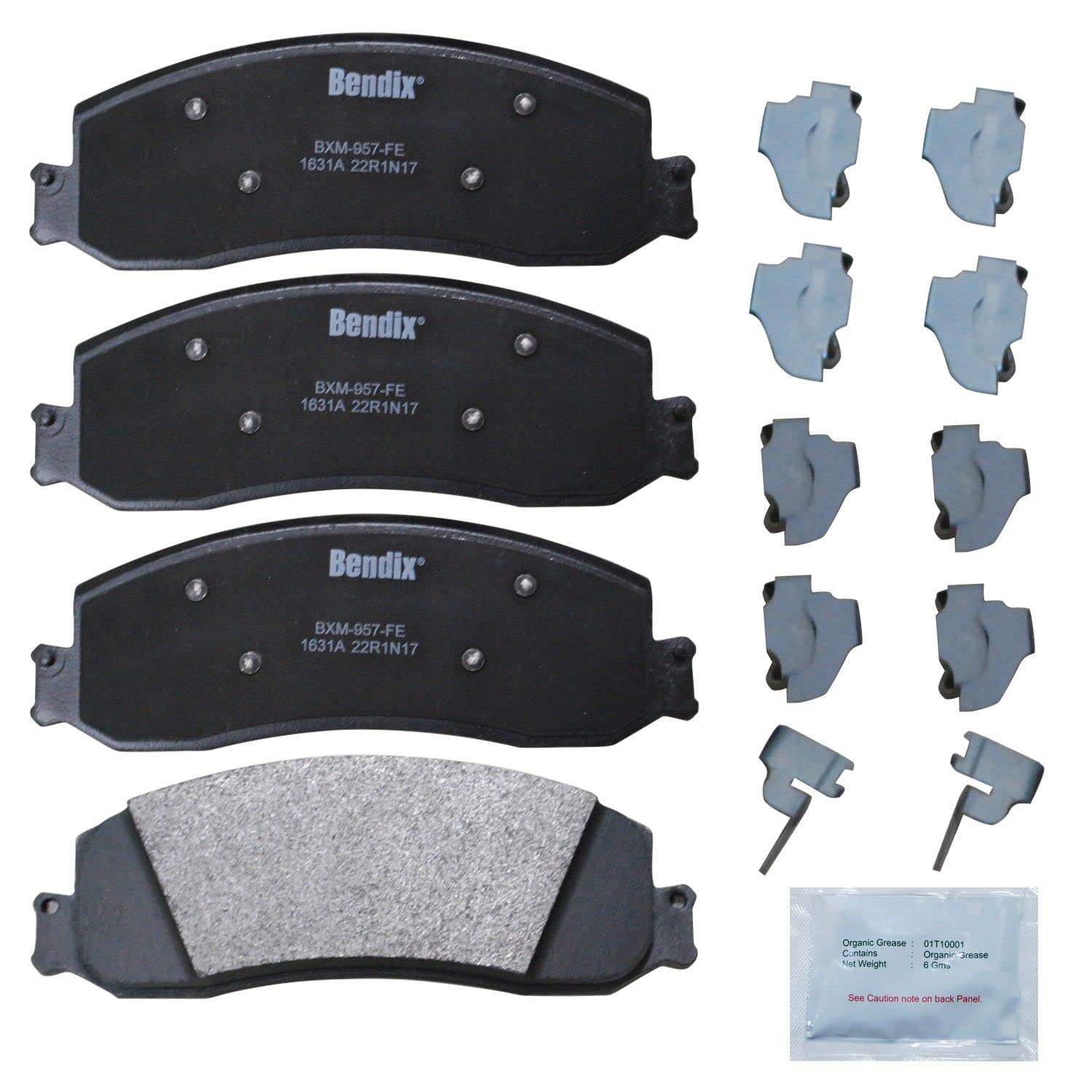 Bendix Priority1 Cfm1631A Semi-Metallic Front Brake Pads For Select Models Ford F-250, F-250 Super Duty, F-350, F-350 F-450 Lobo