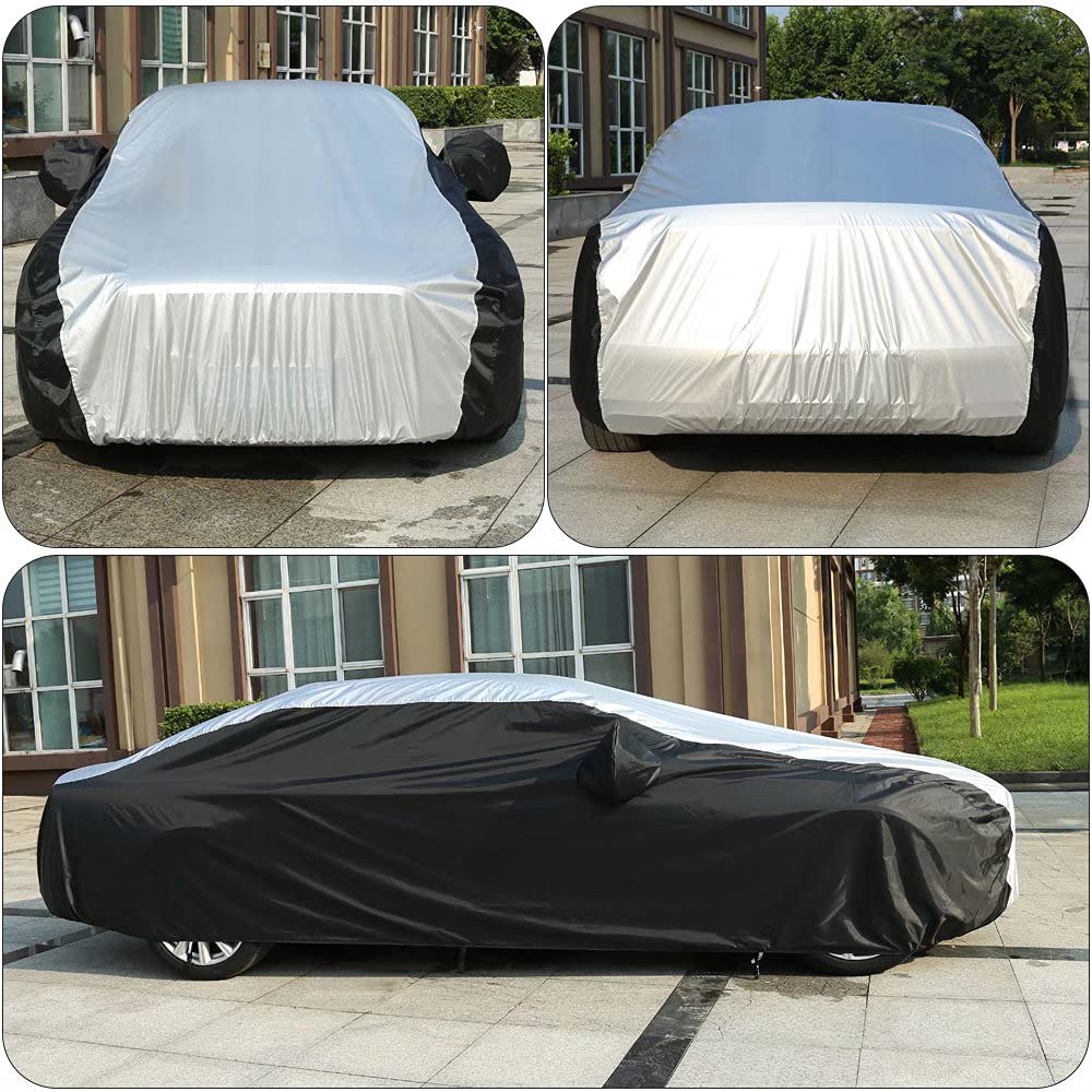 Coverado Hatchback Car Cover Waterproof All Weather, Full Exterior Covers Snow Wind Uv Protection, Outdoor Car Covers For Automo