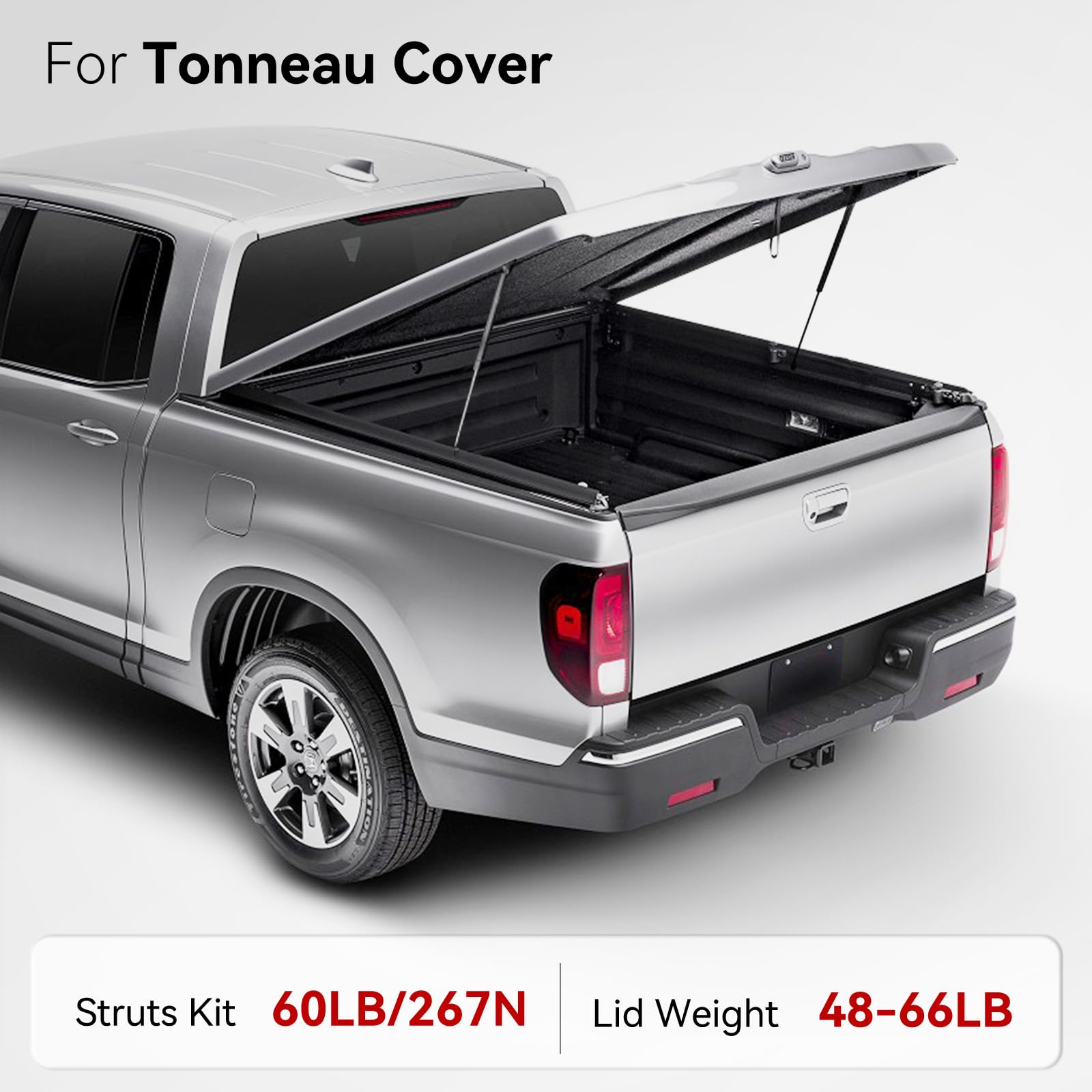 Vepagoo C16-17261 30 Inch 60Lb/267N Heavy Duty Lift Support Gas Shock Strut Spring For Truck Bed Tonneau Cover Camper Shell Topp