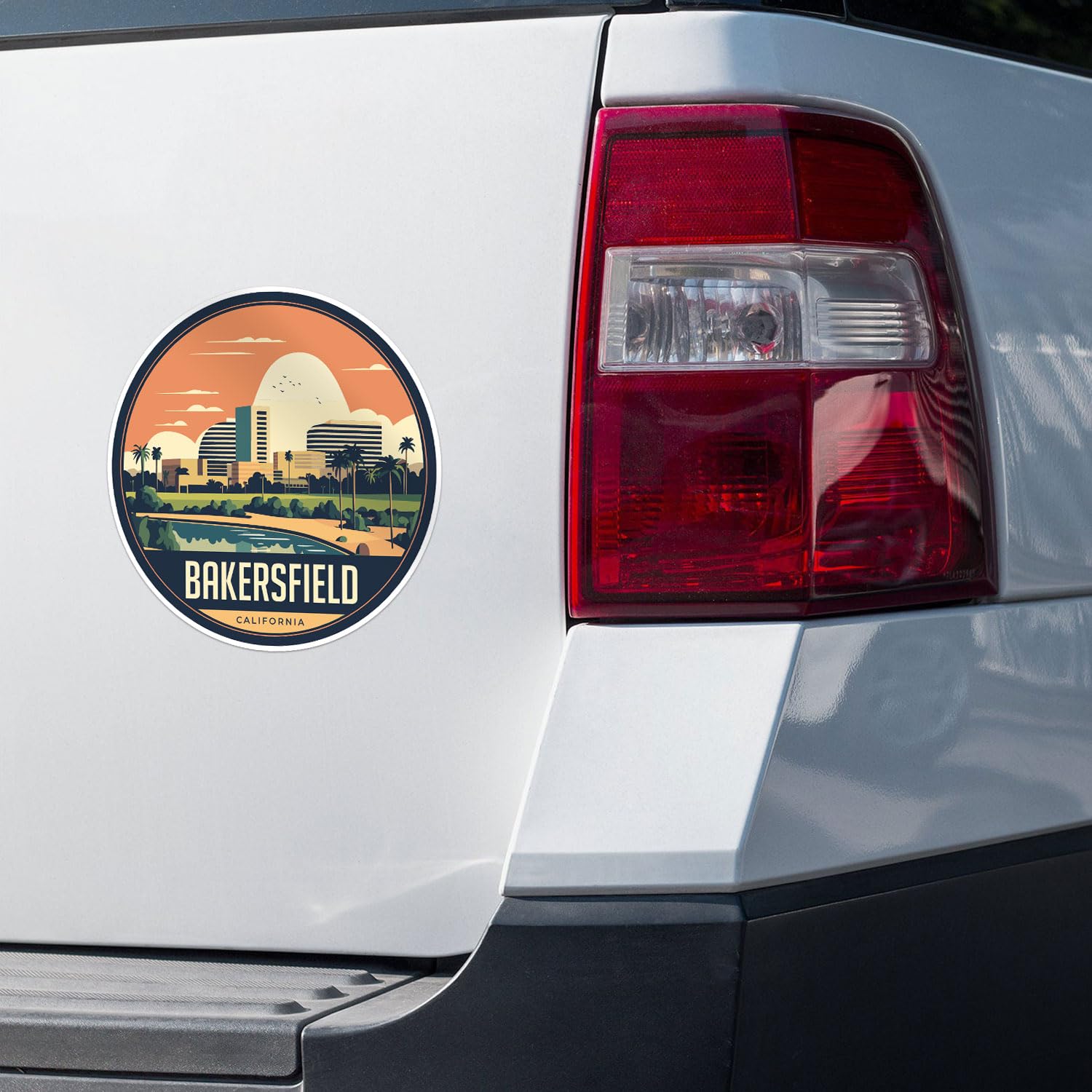Bakersfield City Sticker - Waterproof Vinyl Decal for Car Bumper, Laptop, Water Bottle, Wall, and Window, Size - 5'' Longer Side