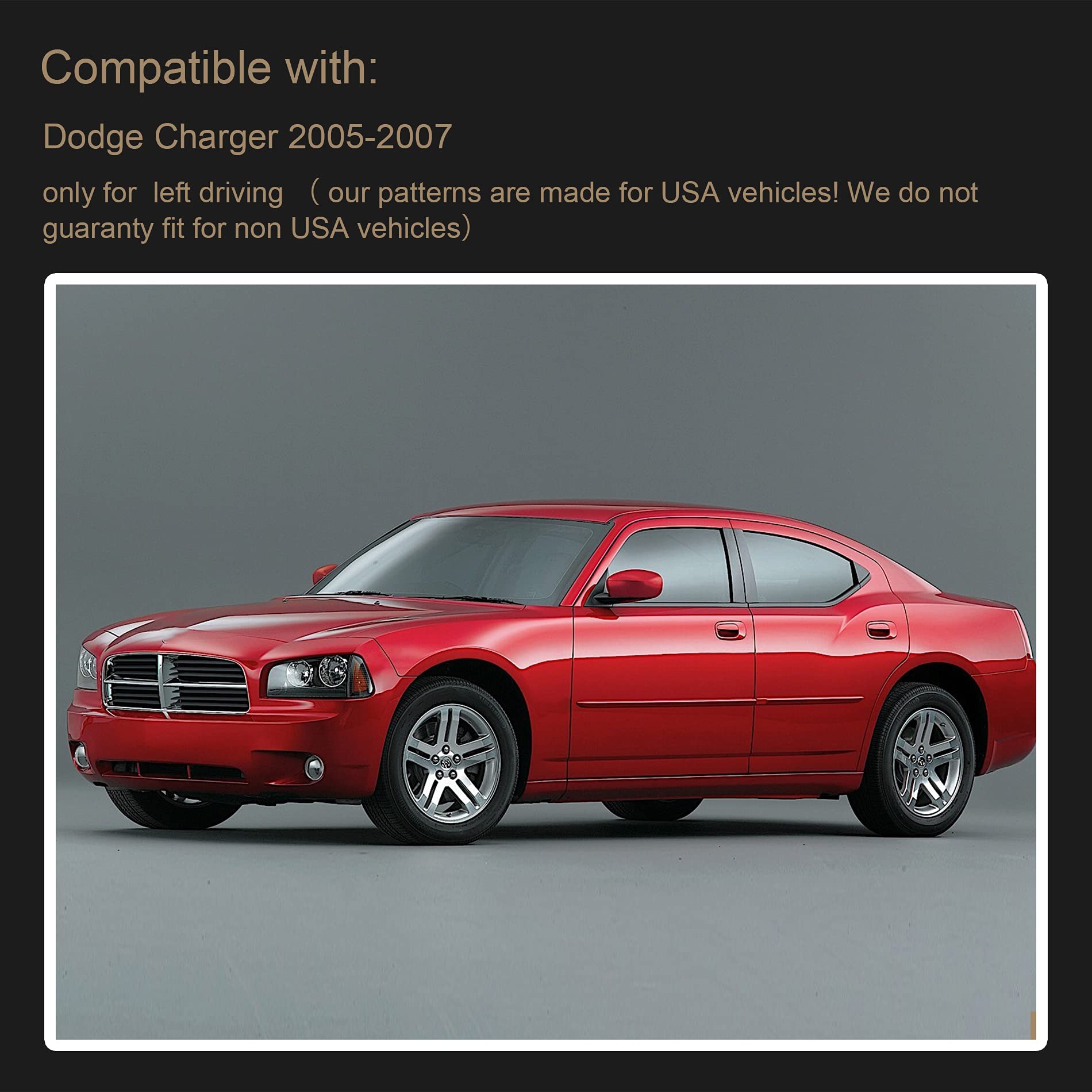 Speedwow Dashboard Dash Board Cover Mat Carpet Compatible With Dodge Charger 2005-2007