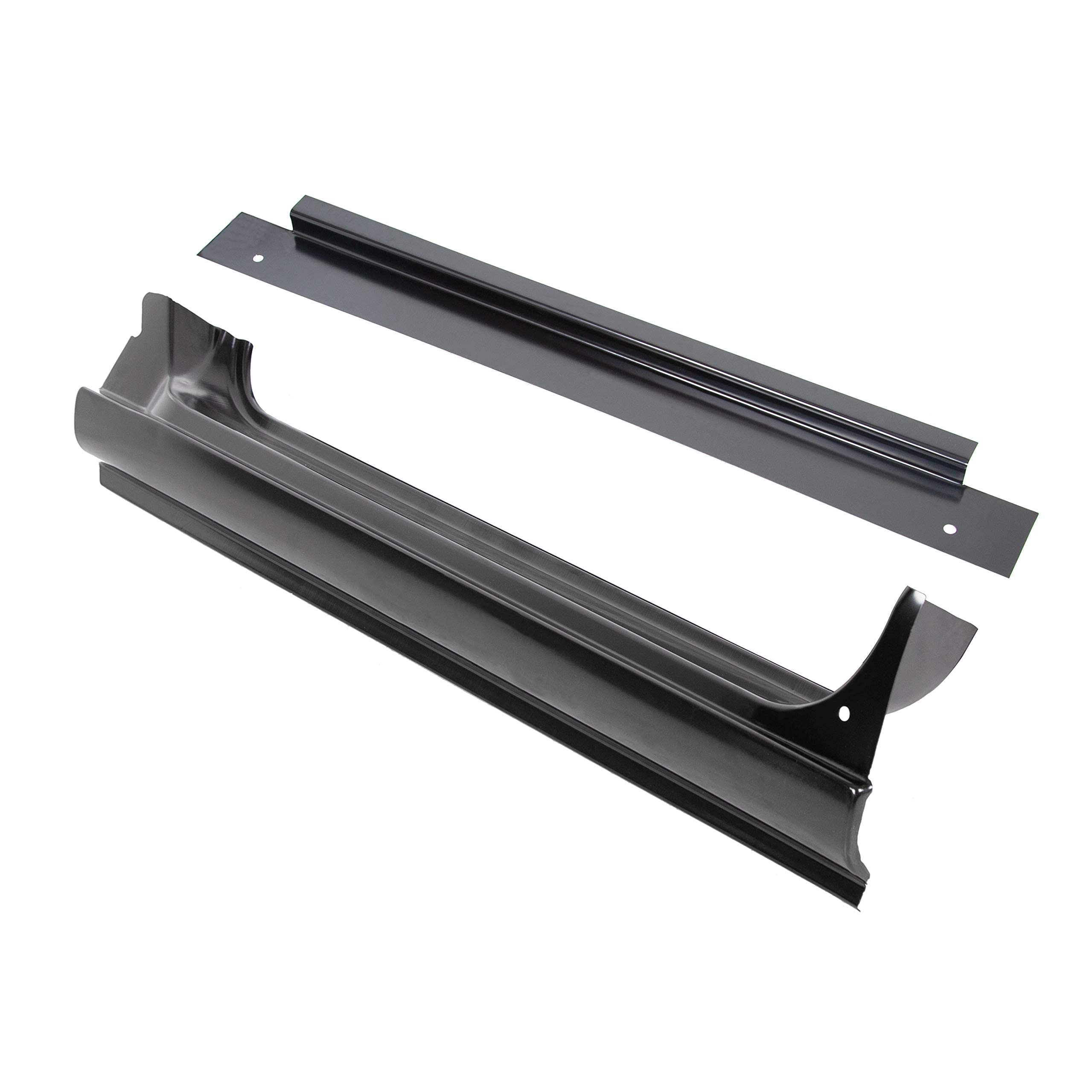 Ecotric Full Rocker Panels Compatible With 1967-1972 Chevy Chevrolet Gmc C10 Truck W/Inner Patch Panels Replacement For Gm1600102 Gm1601102