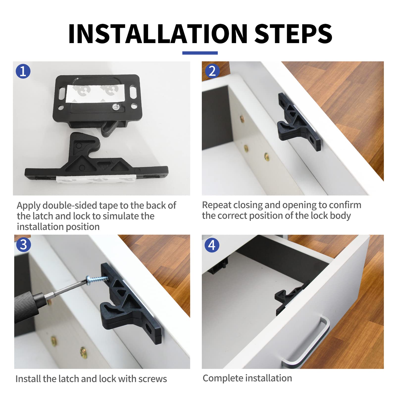 Rv Drawer Latches And Catches, 6 Pack Rv Cabinet Door Replacement Latch 10 Lbs Pull Force For Rv Camper Motor Trailor Home Offic