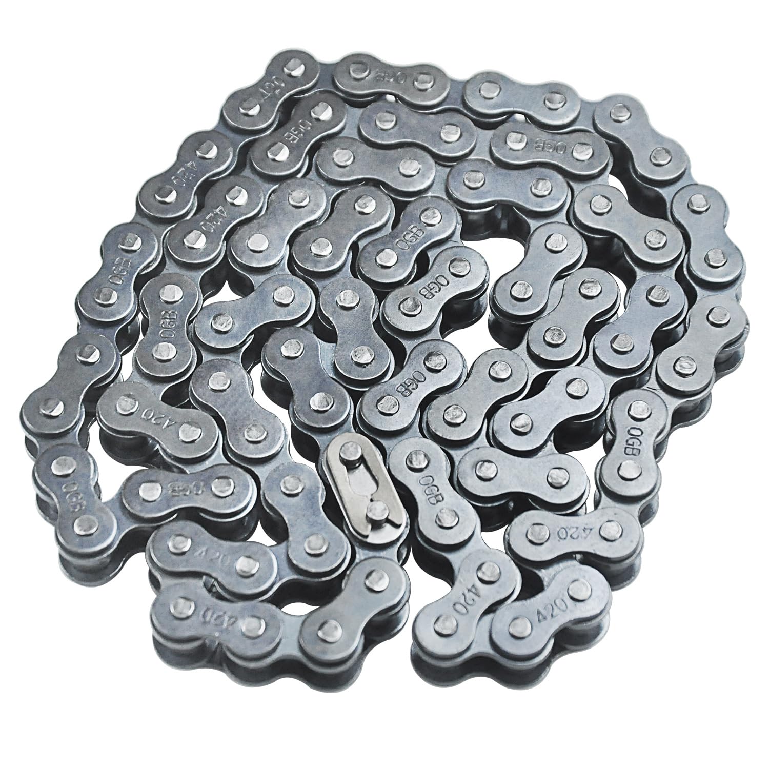 Holato Rear #420 Drive Chain 90 Links + Master Link For Coleman 196Cc 212Cc 6.5Hp Ct200U Ct200U-Ex Bt200X Baja Warrior Hensim Mb200 Massimo Trailmaster Mb165 Mini Bike Heavy Duty Parts