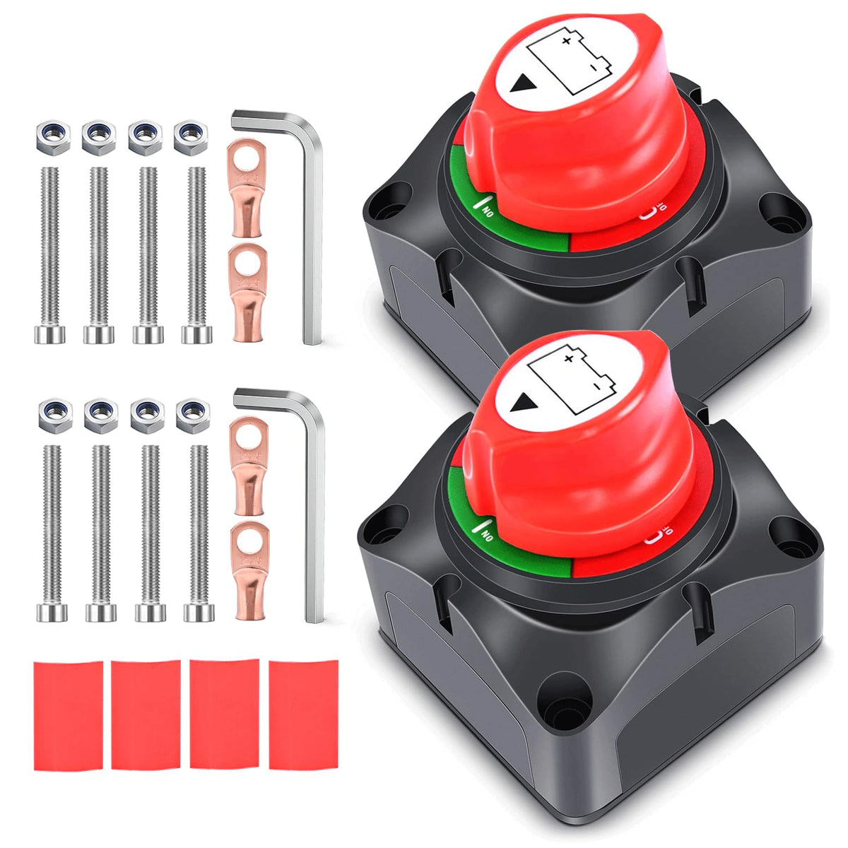 Nilight 2 Pack Battery Switch 12V 24V 48V 275A On/Off Heavy Duty Battery Power Cut Master Switch Disconnect Isolator For Truck V