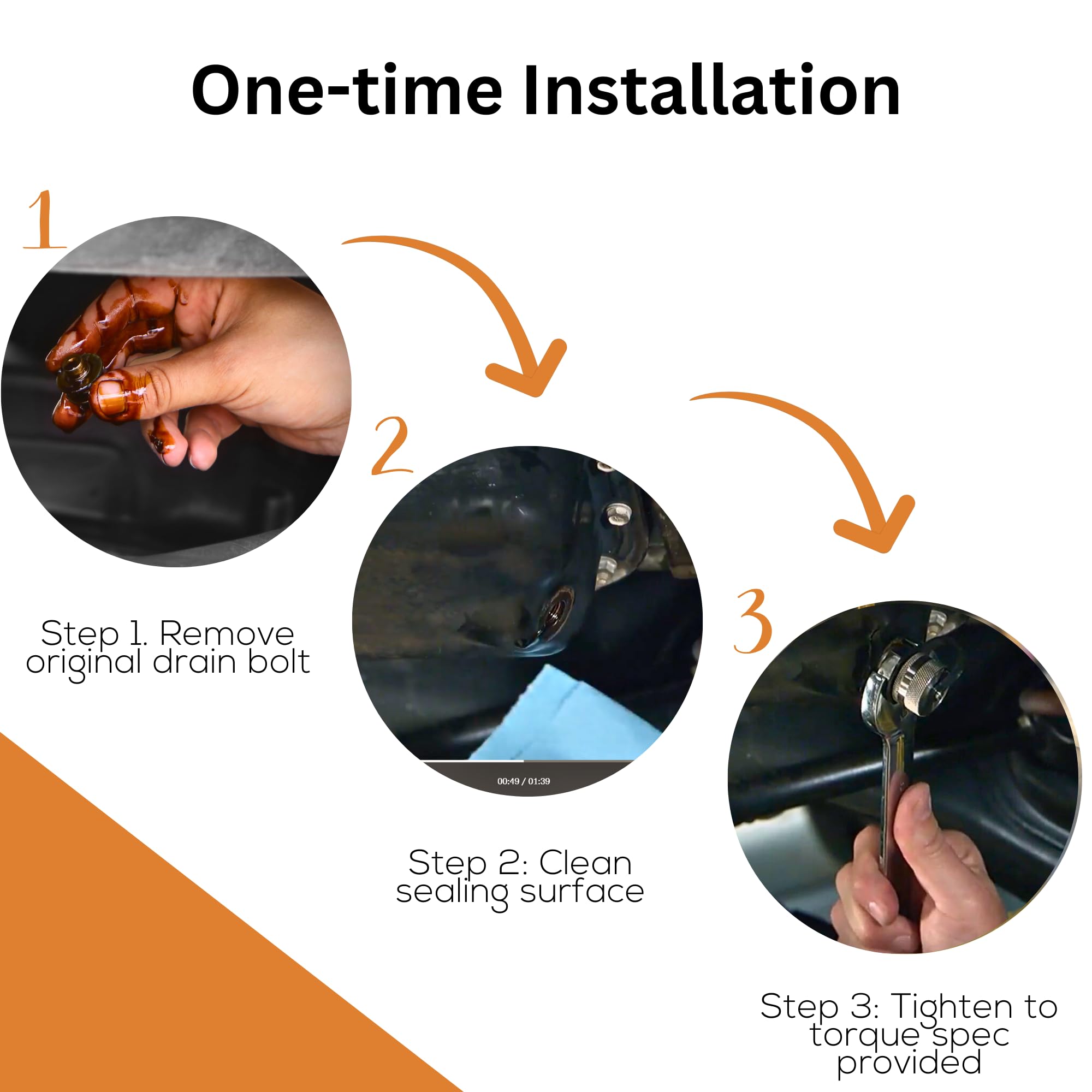 ValvoMax Quick Twist Oil Drain Valve - the Fastest, Easiest, Cleanest Way to Change Oil at Home - No Tools, No Mess, No Cleanup