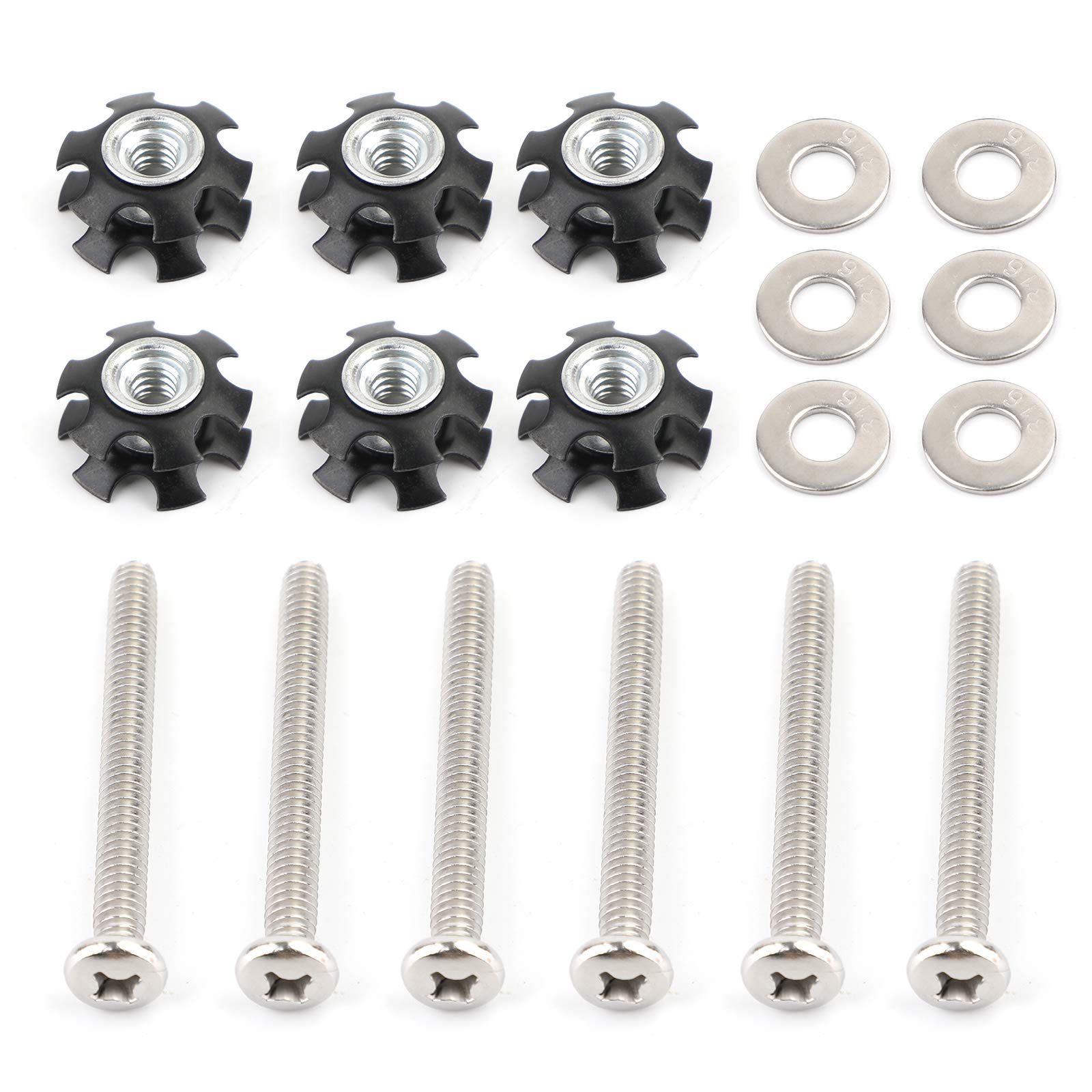 Frezon Set of 6 RV Ladder Repair KIT Nuts Stainless Bunk Motorhome Parts Camper Trailer Coach