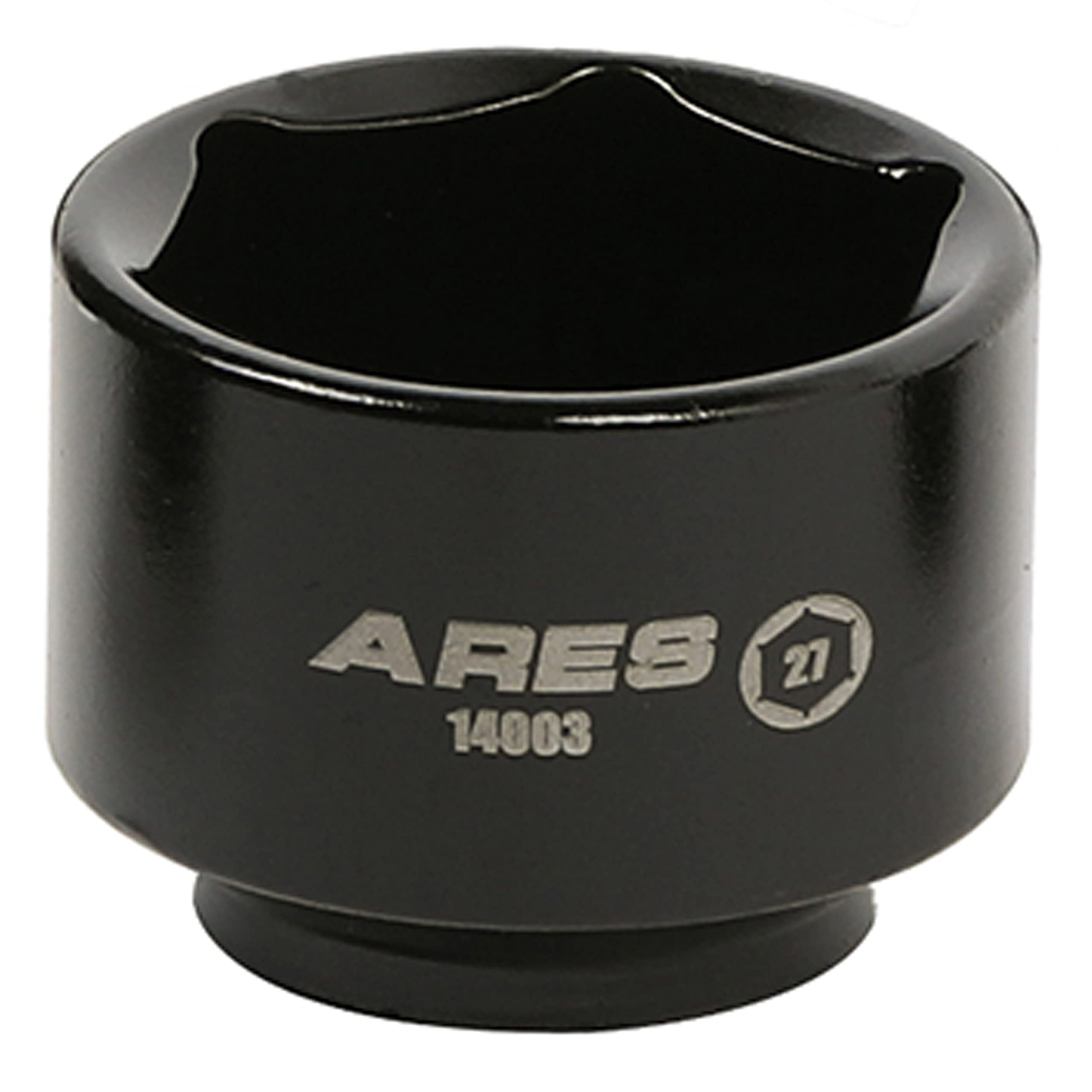 Ares 14003-27Mm Low Profile Fuel Filter Socket - Low Profile Design For Easy Access - Chrome Vanadium Steel With Manganese Phosp
