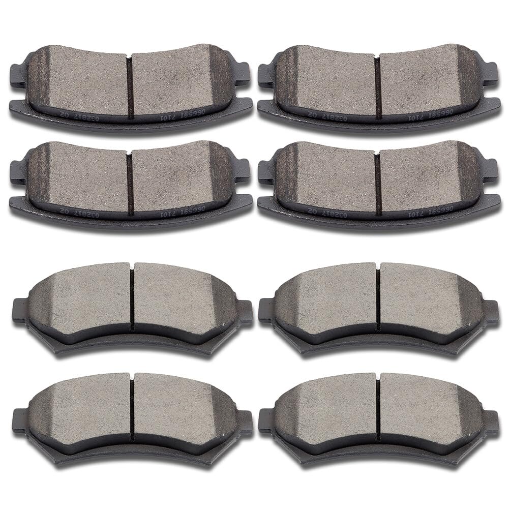 Scitoo Ceramic Brake Pads, 8Pcs Front Rear Brake Pads Brakes Kits Fit For Buick Century,Regal,For Chevy Impala,Monte Carlo,Ventu