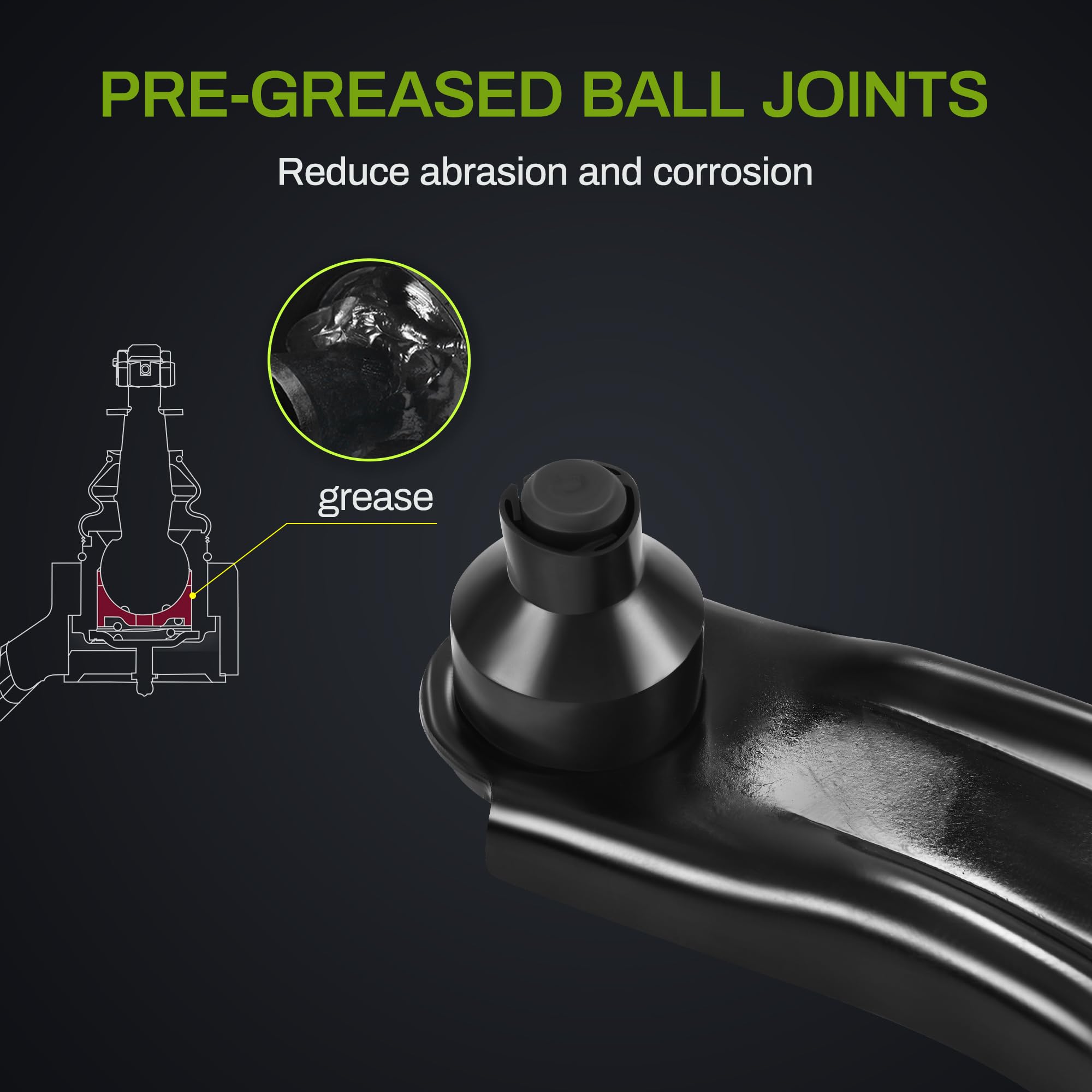 Autosaver88 Front Lower Control Arm Compatible With 2006-2018 Rav4, 2015-2019 Lexus Nx300H Nx200T Nx300 Suspension Kit,W/Ball Jo