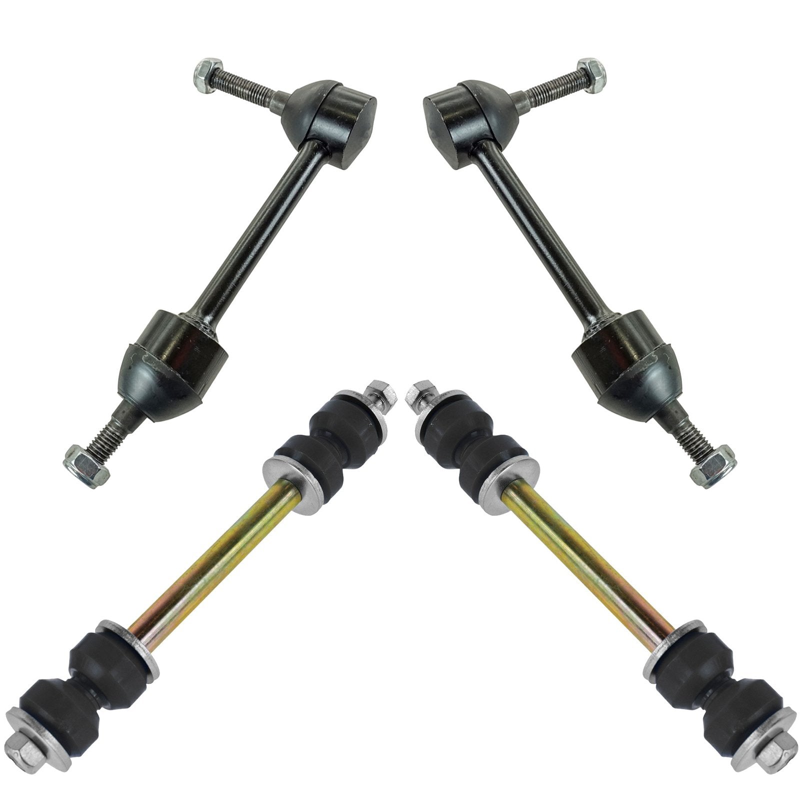 Trq Front & Rear Sway Bar Stabilizer Link Set Compatible With 1995-1997 Ford Crown Victoria Lincoln Town Car Mercury Grand Marqu
