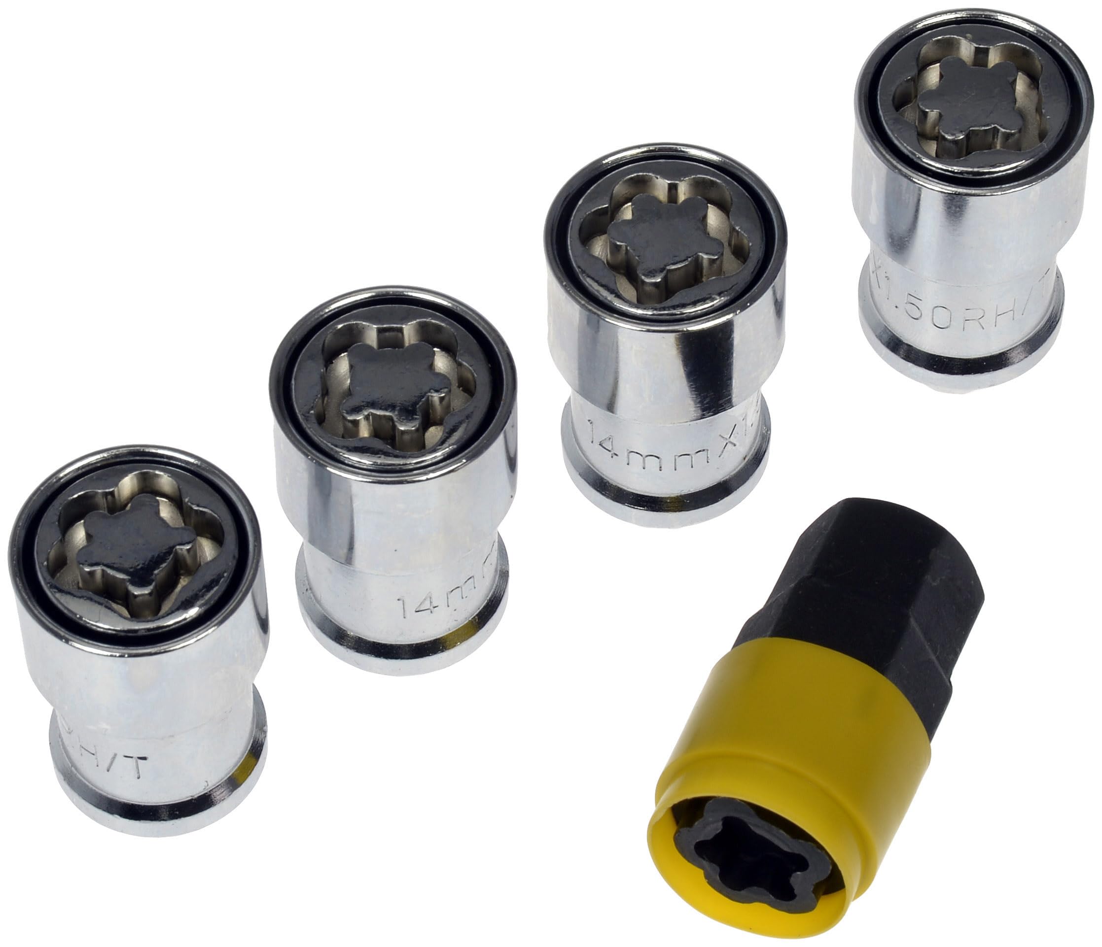 Dorman 712-680 M14-1.50 Deep Wheel Lock Set (4 Locks & 1 Key) Compatible with Select Models