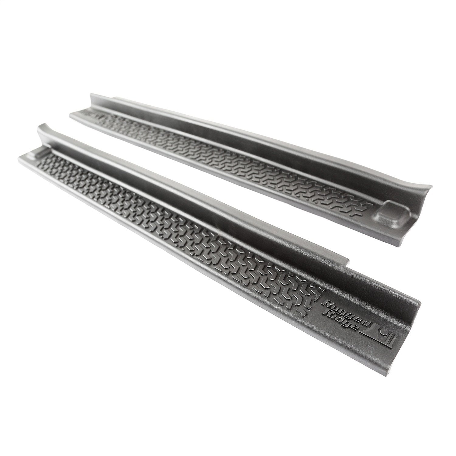 Rugged Ridge All-Terrain Entry Guards for Jeep Wrangler JK | 2-Piece Set, No Drill | Black Thermoplastic | 11216.2 | Fits 2007-2