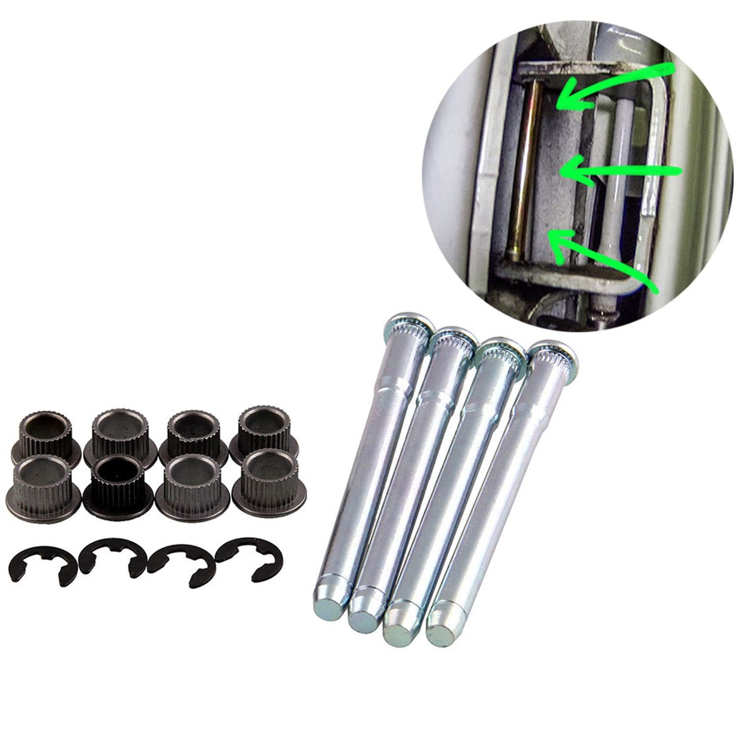 Ledaut Door Hinge Pin And Bushing Repair Kits (4 Pins 2 Door) For 1994-2004 Chevy S10 & Gmc S15