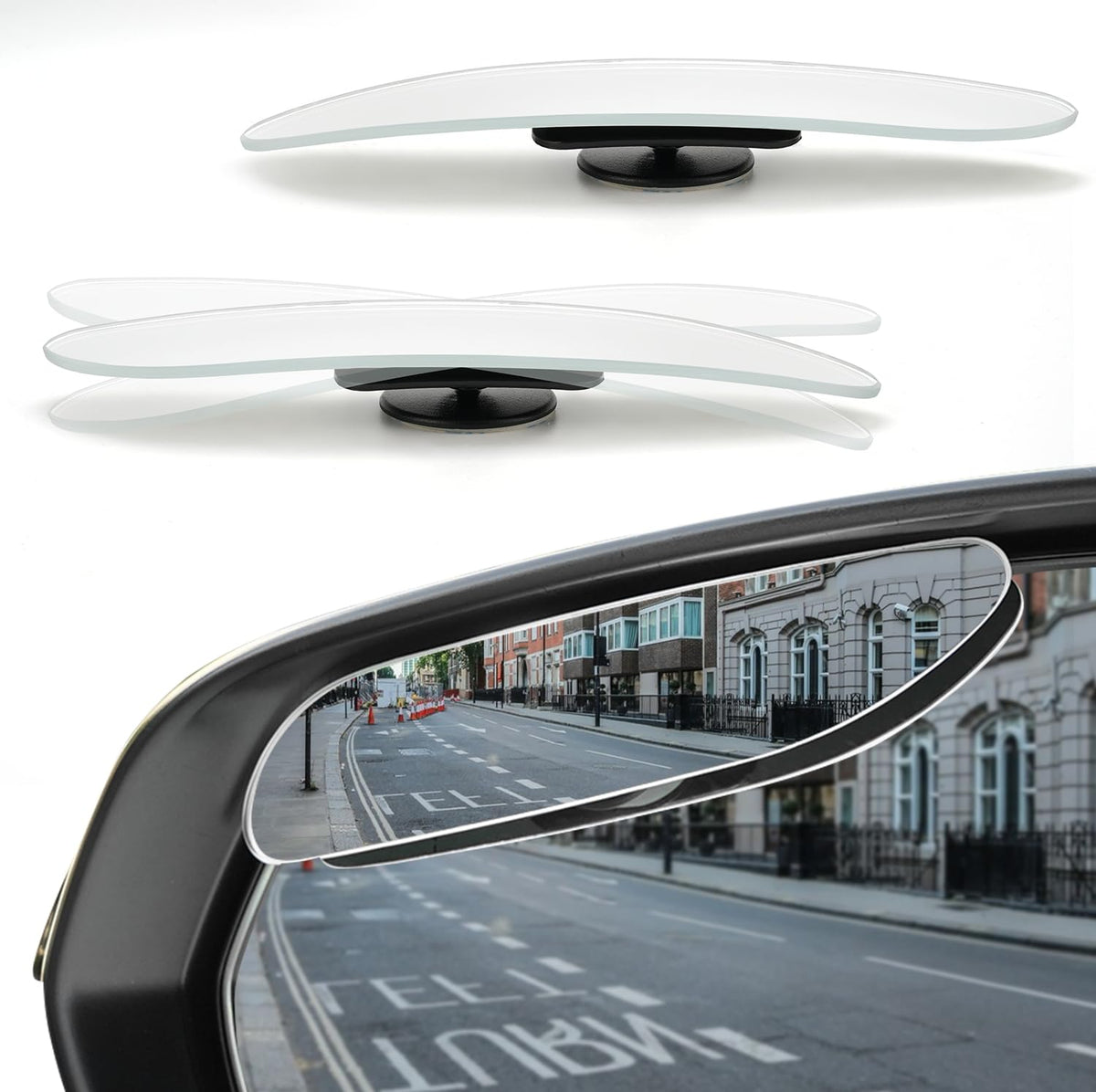 Livtee Long Blind Spot Mirror, Strip Hd Glass Frameless Convex Rear View Mirrors Exterior Accessories With Wide Angle Adjustable
