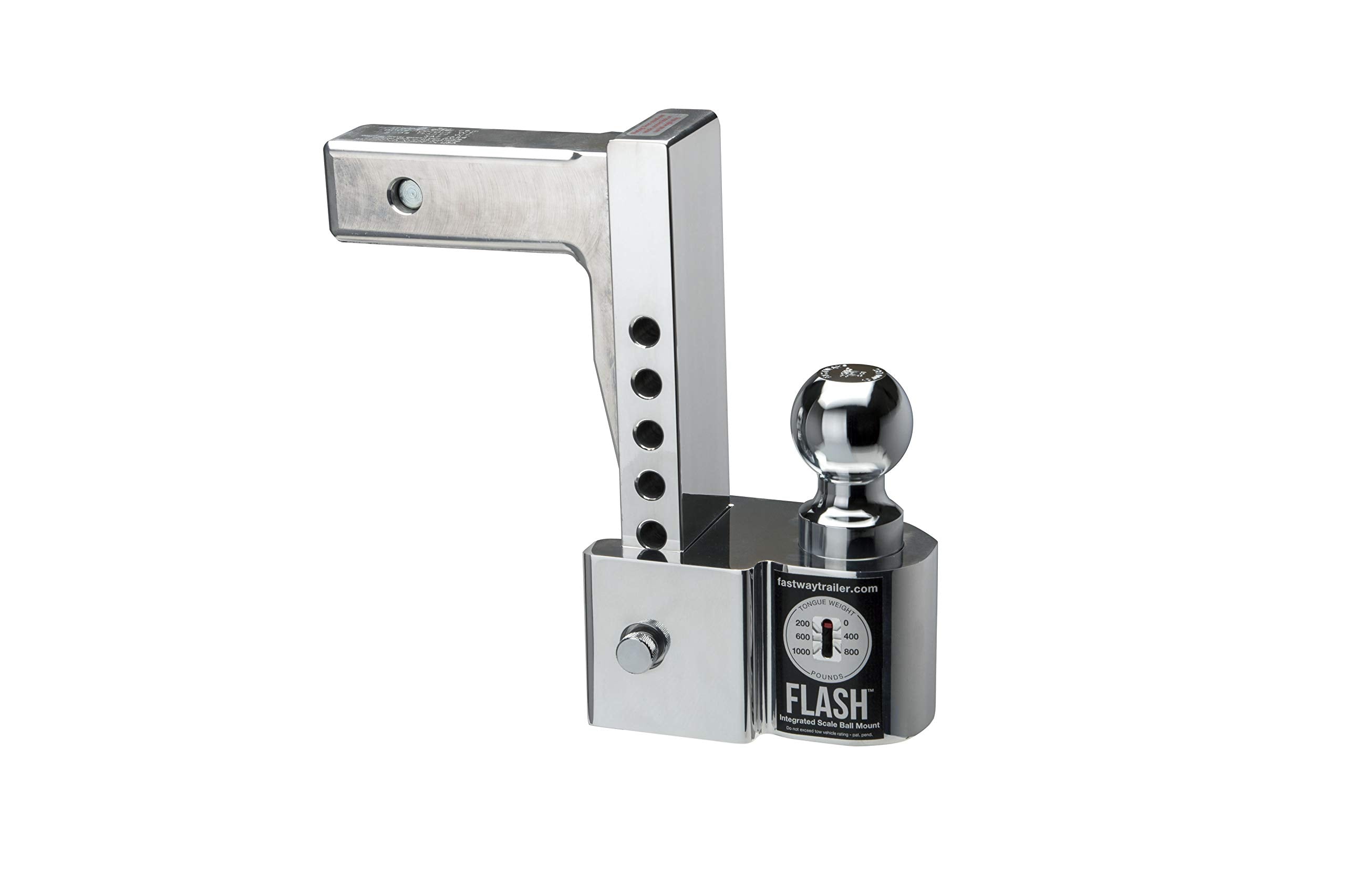 Fastway Flash Scale Ball Mount 48-00-8800 With 8 Inch Drop, 2 Inch Shank, And Chrome Plated Balls (8 Drop)