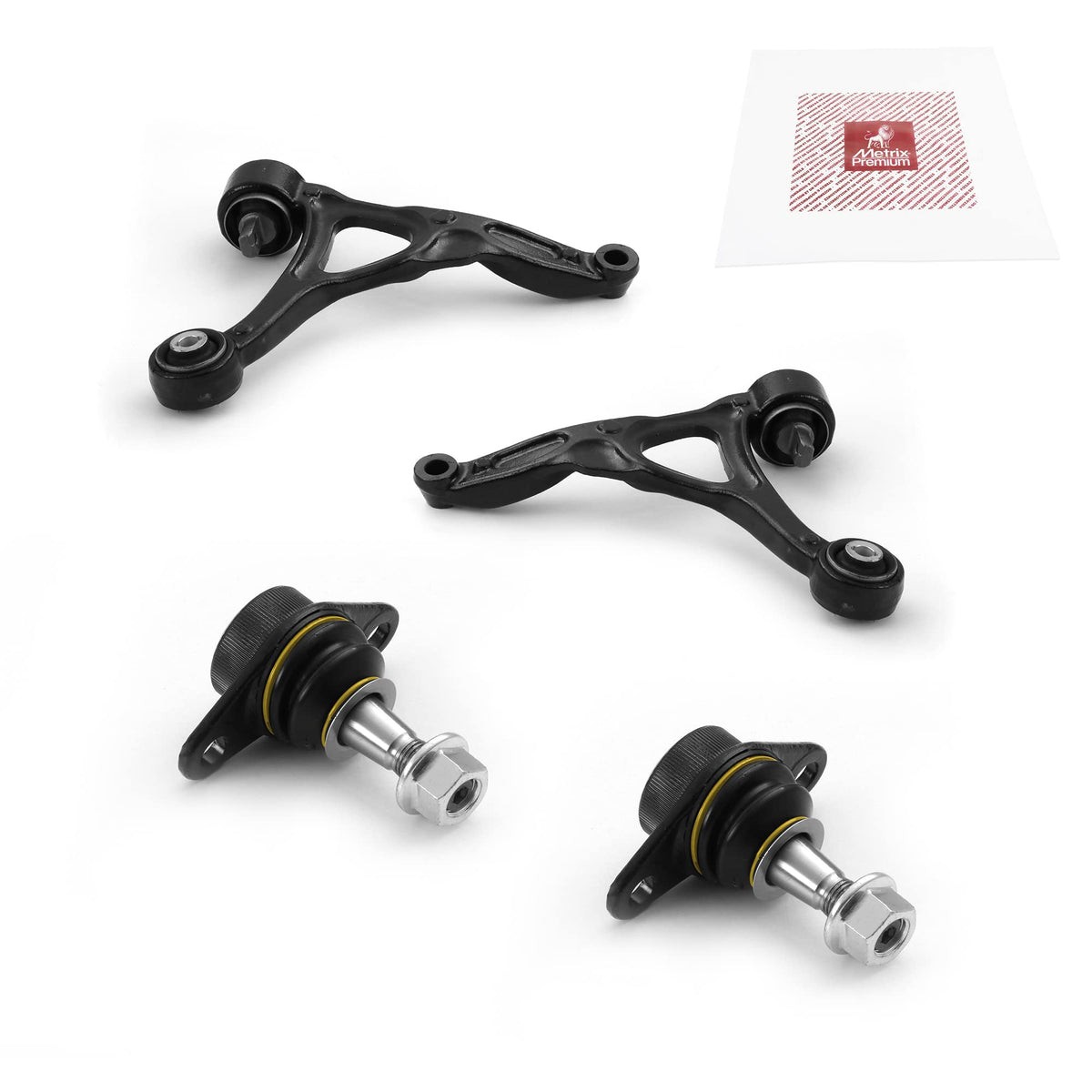 Metrix Premium Chassis Parts - 4 Pc Front Lower Control Arm & Front Lower Ball Joint Kit Fits 2003-2014 Volvo Xc90, Replacement