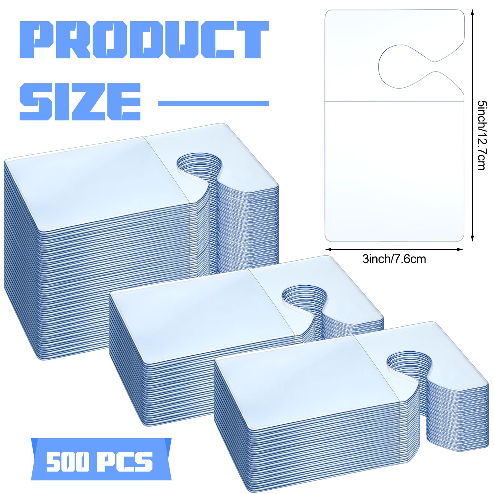 Fainne 500 Pcs Clear Parking Permit Holder Parking Pass Holder Rearview Mirror Hanger Parking Permit Card Holder for Car Rear Vi