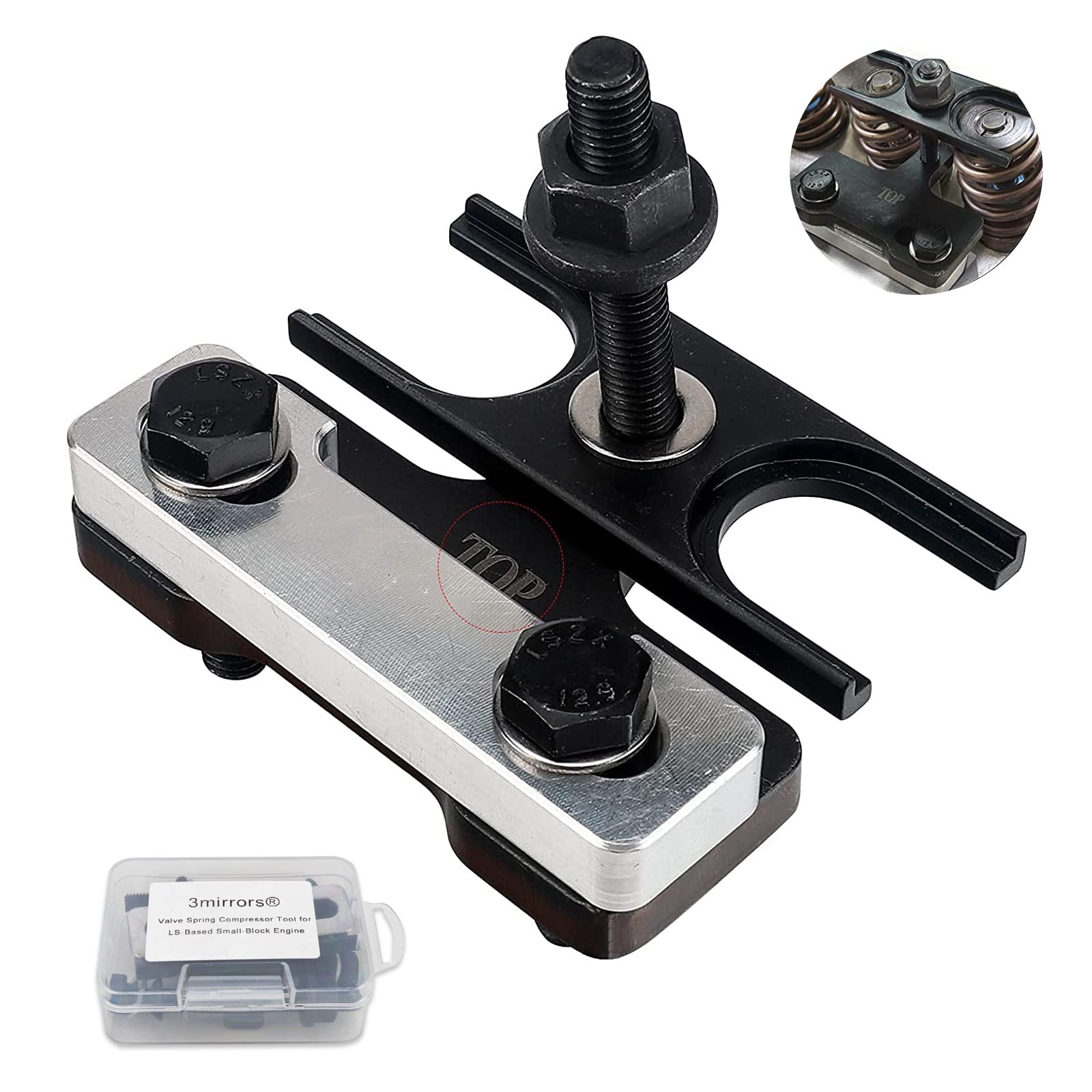 Upgrade 67605 Valve Spring Compressor Tool Higher Nut Compatible with 4.8 5.3 5.7 6.0 6.2 LS1 LS2 LS3 LS6 Chevy LSX Camaro, Corv