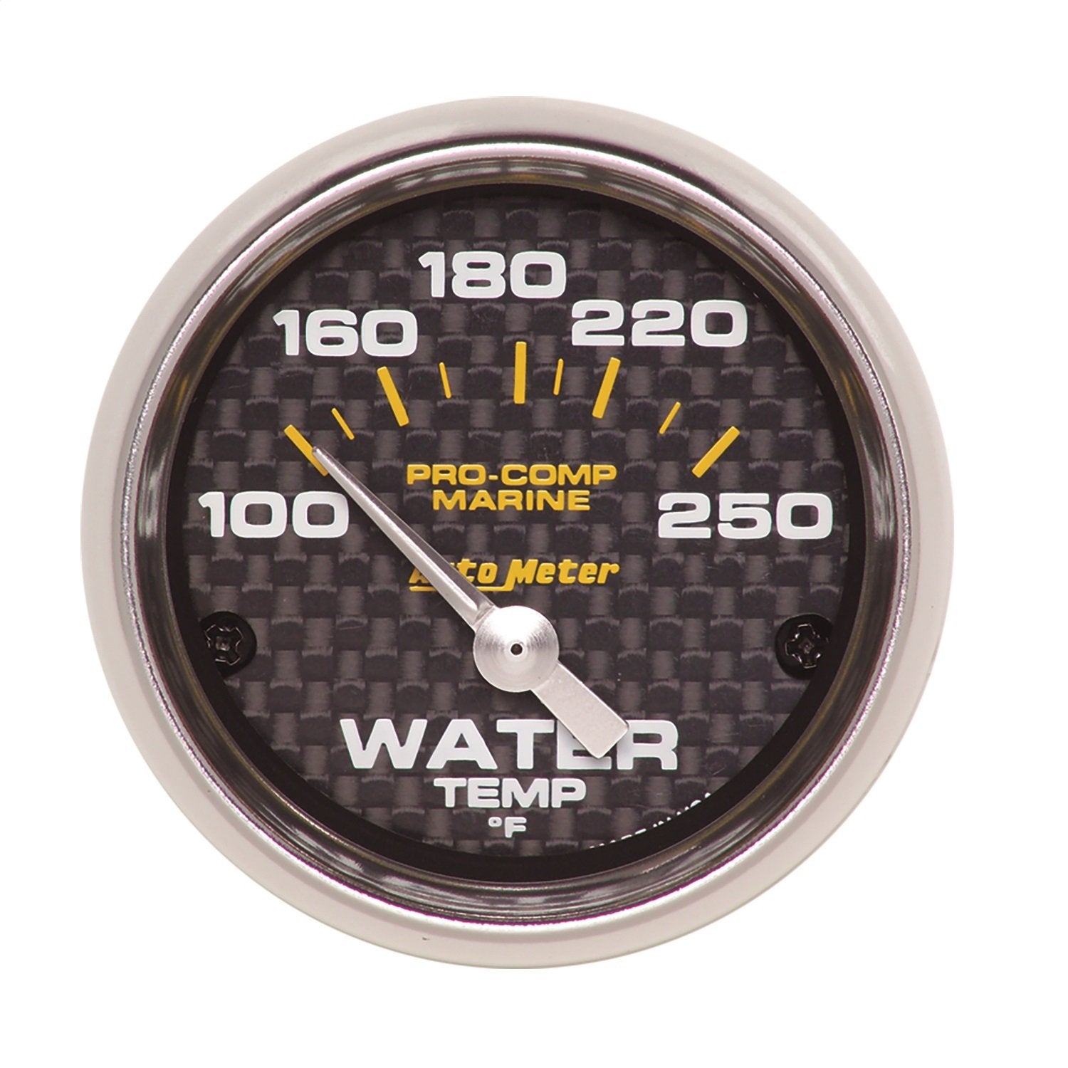 Auto Meter 200762-40 Gauge Water Temp (Marine Carbon Fiber 2 1/16&quot;, 100-250ºf, Electric, Marine Carbon Fiber)