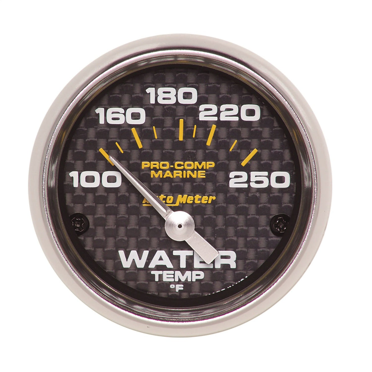 Auto Meter 200762-40 Gauge Water Temp (Marine Carbon Fiber 2 1/16'', 100-250F, Electric, Marine Carbon Fiber)