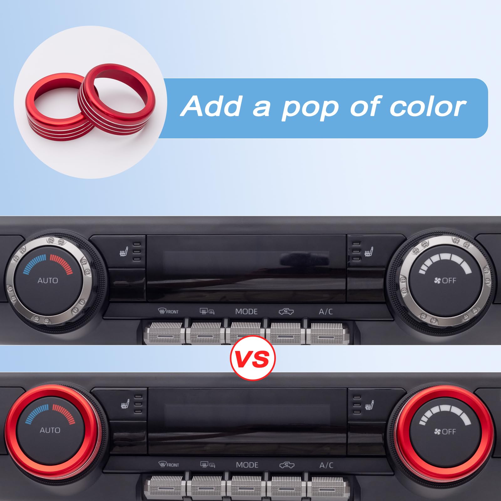 Jkcover Center Console Button Knob Cover Rings Compatible 2024 2025 Toyota Tacoma And 2025 Toyota 4Runner With 14Screen Air Cond