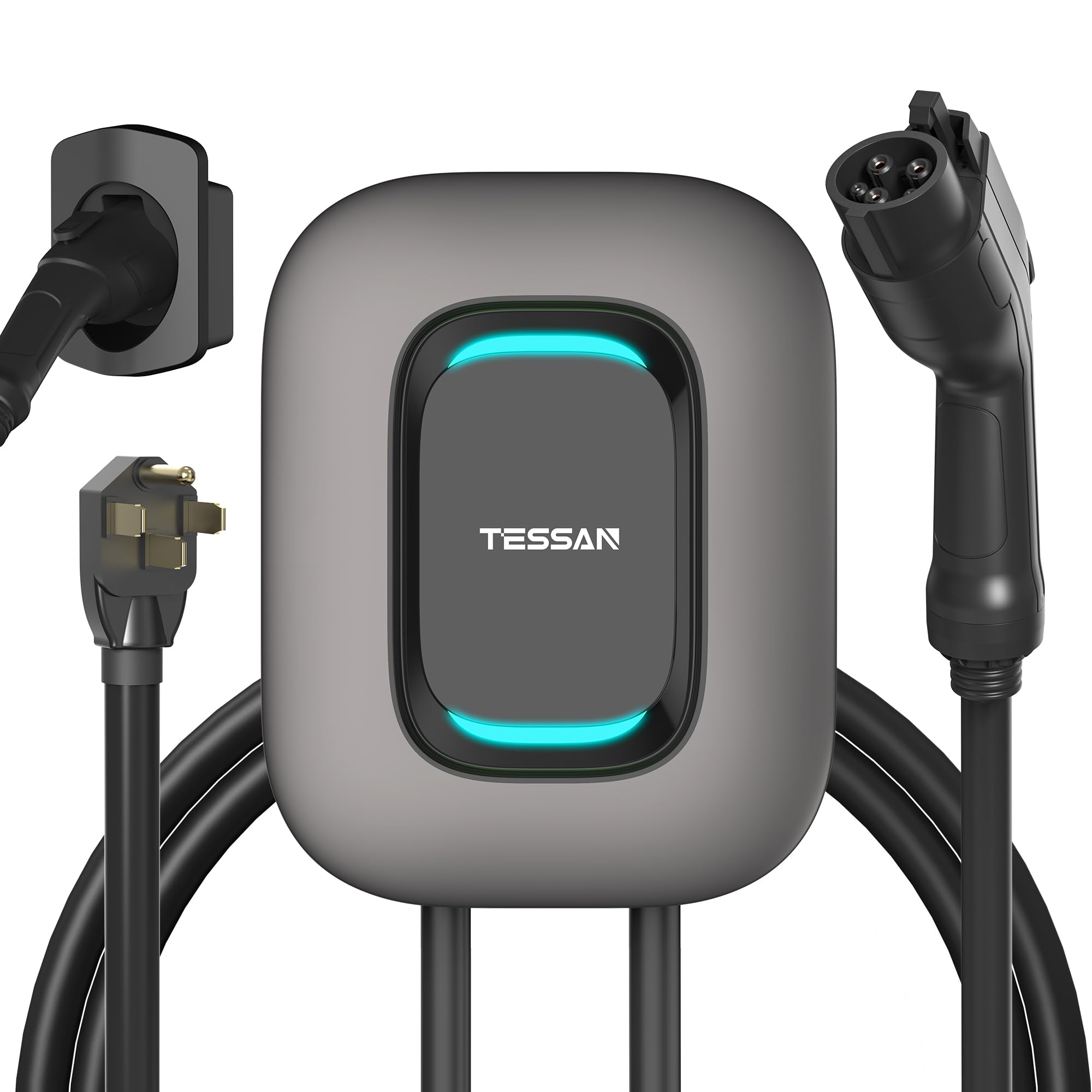 TESSAN EV Charger Level 2, 40A/240V Electric Vehicle Fast Charging Station for Home, Electric Car Charger Equipment 25ft Cable w