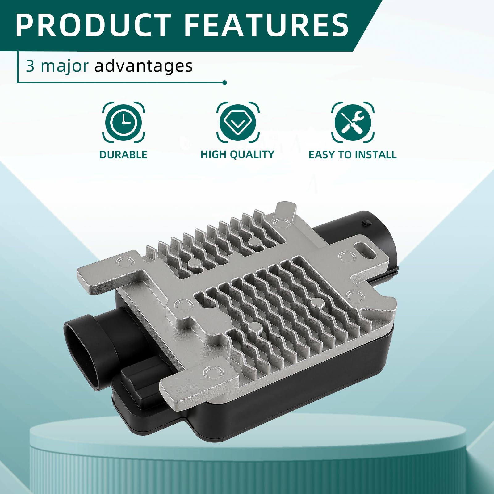 AUTOKAY 940002904 Engine Cooling Fan Control Module Fits for Ford Edge 2007-2015 Flex 2010 Crown Victoria 2006-2011, Lincoln MKX