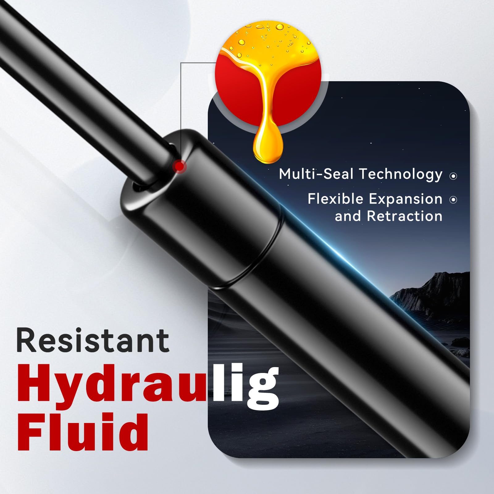 Vepagoo C1620652 23 Inch 50Lbs/222N Per Gas Strut Shock Lift Support For Truck Bed Cover Pickup Cab Shell Window Lift And Other