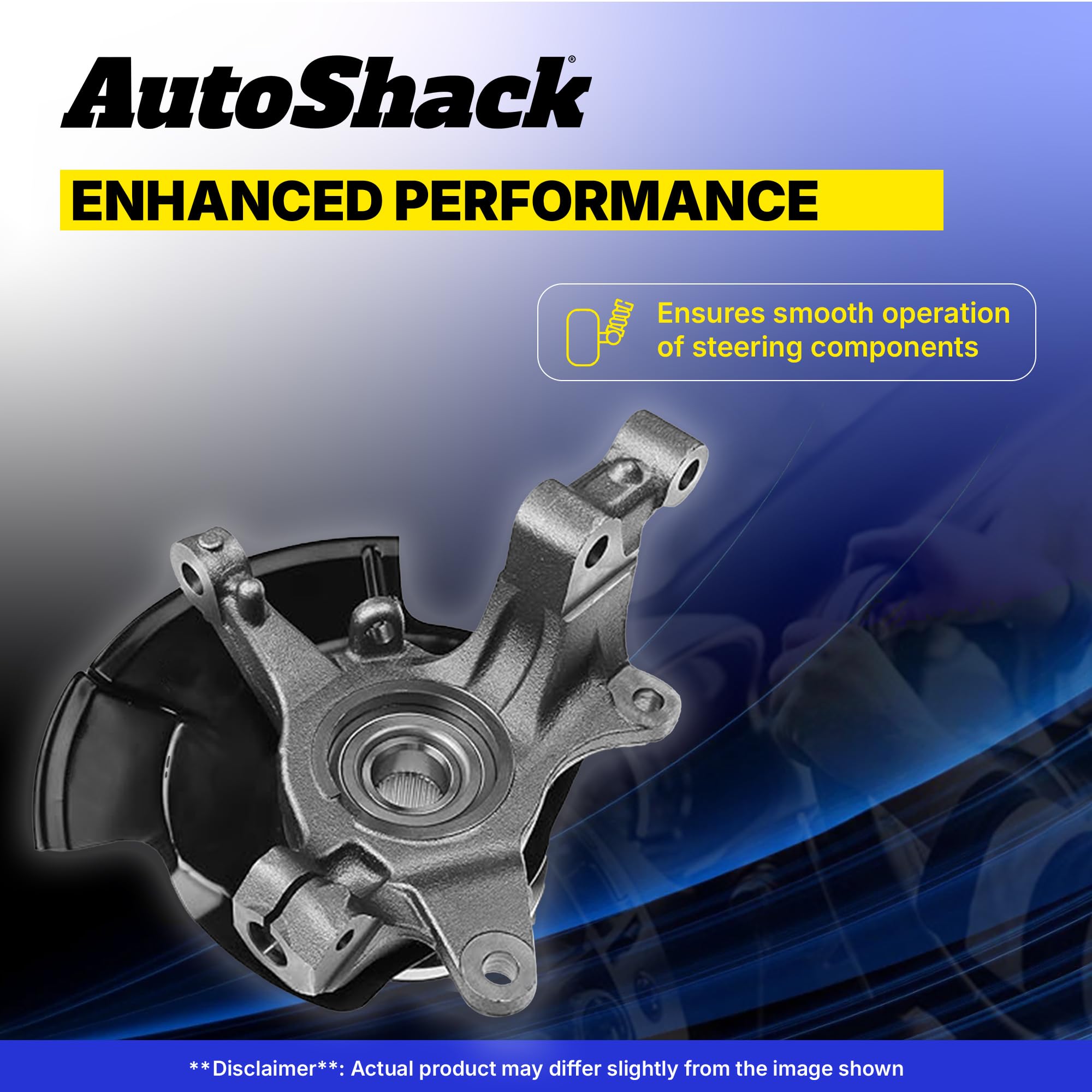 Autoshack Front Steering Knuckles & Wheel Bearing Hub Assembly Pair Of 2 Driver And Passenger Side Replacement For 2007-2011 2012 Mazda Cx-7 2007-2015 Cx-9 2.3L 2.5L 3.5L 3.7L V6 Awd Fwd Kn798416Pr