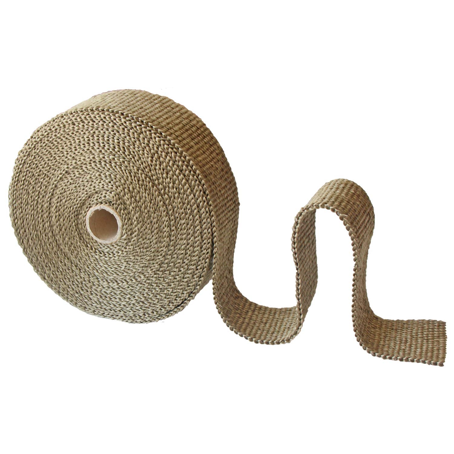 LEDAUT 2 Roll 2'' x 50' Titanium Exhaust Heat Wrap Roll for Motorcycle Fiberglass Heat Shield Tape with Stainless Ties