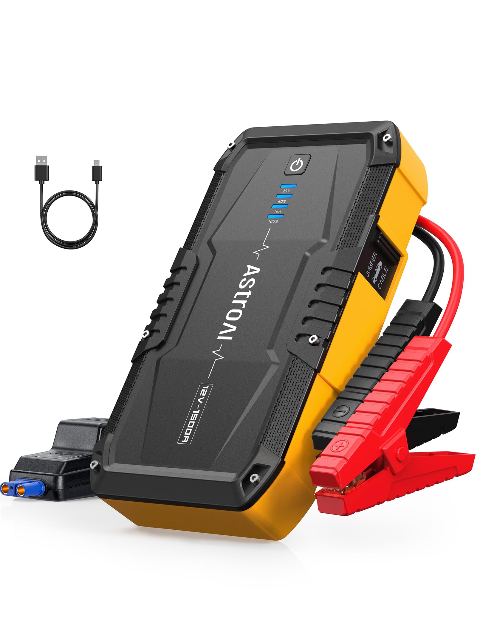 Astroai S8 Car Battery Jump Starter, 1500A Peak Car Jumper Starter Battery Pack For Up To 6.0L Gas & 3.0L Diesel Engines, 12V Po