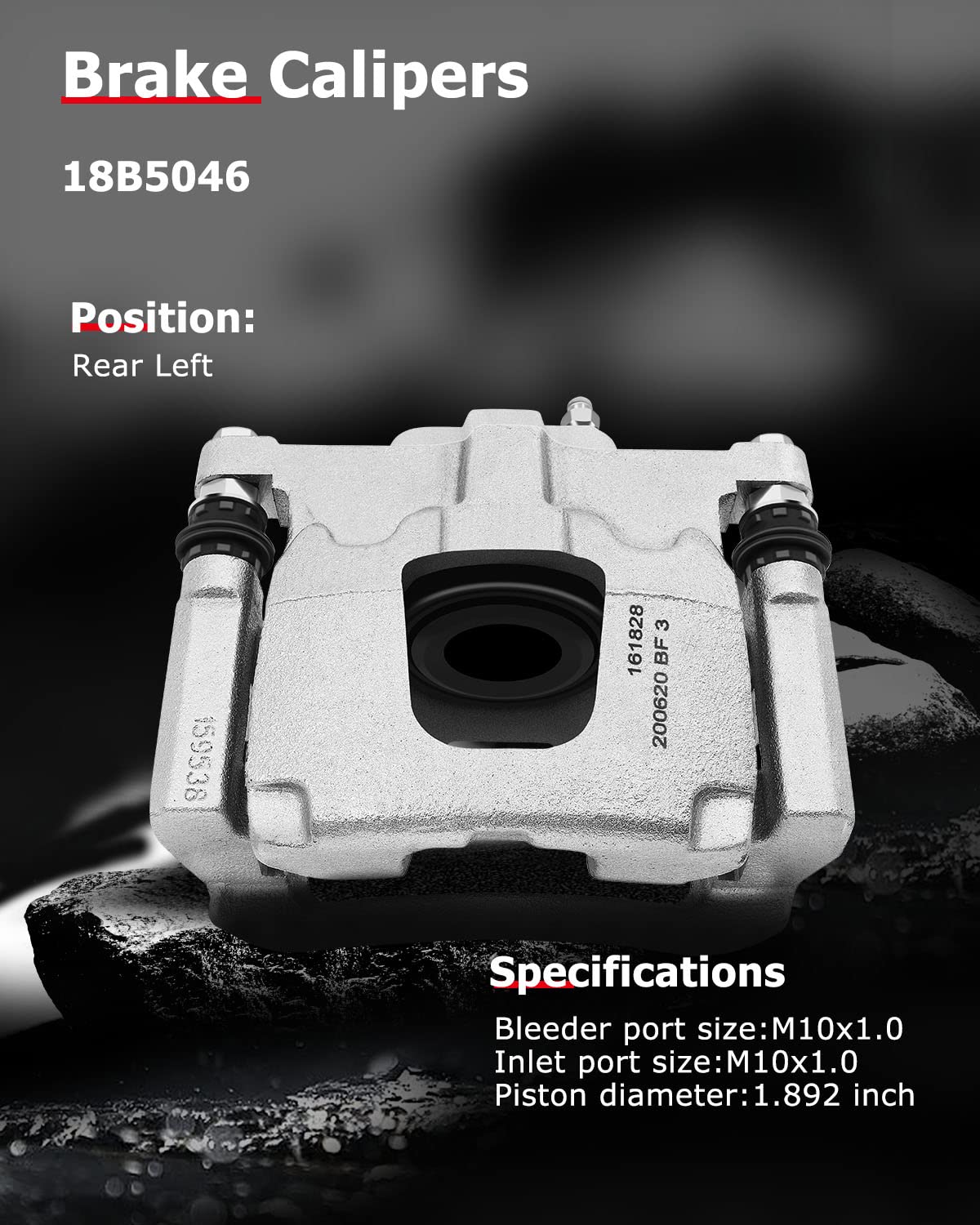 cciyu 18B5046 Rear Brake Caliper With Bracket For Dodge For Nitro 2007-2011,For Jeep For Liberty 2008-2012,For Jeep For Wrangler