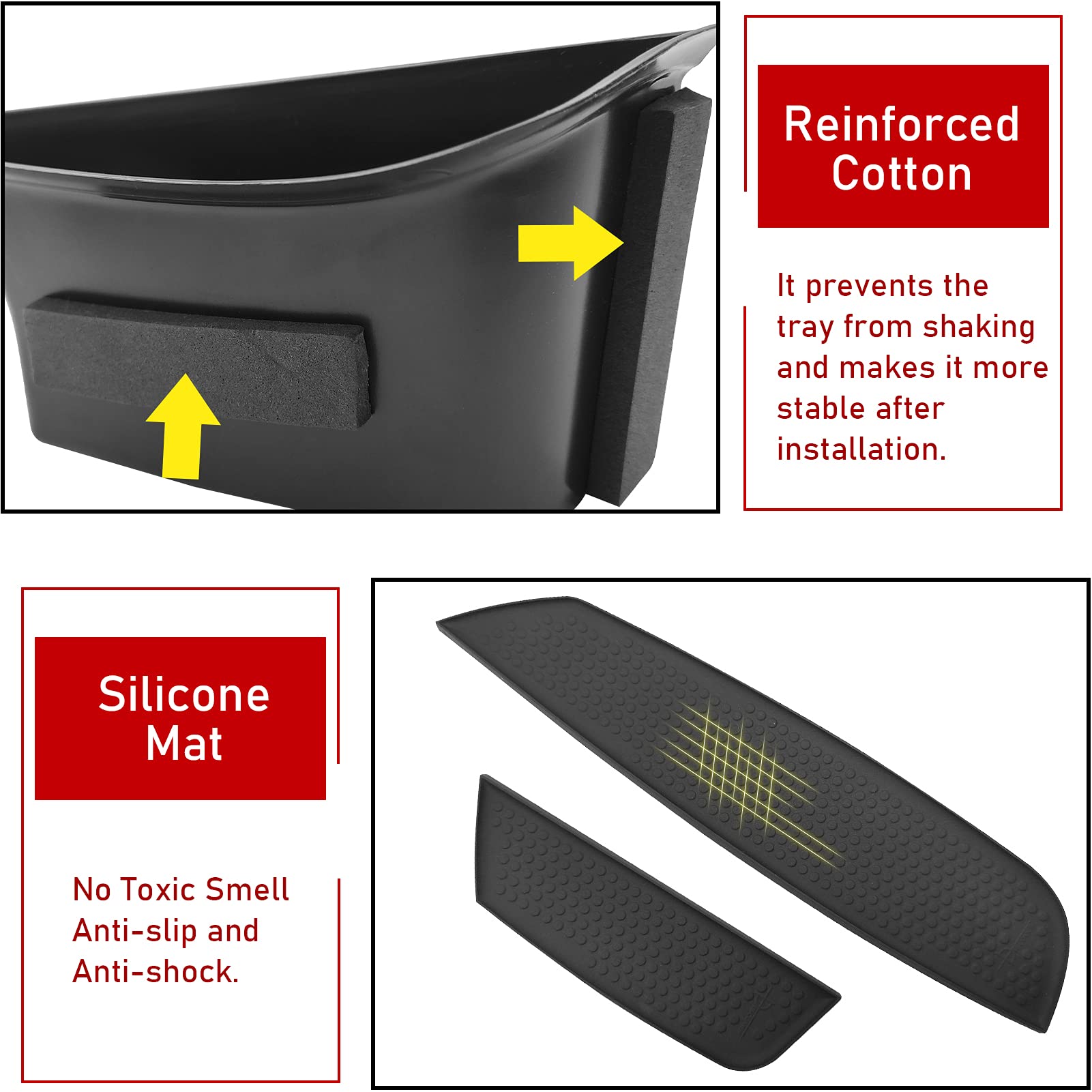 Ttcr-Ii Compatible With Mercedes C Class Door Handle Organizer 2015-2021 (For Sedan Only), Glc Class Door Handle Storage Box 201