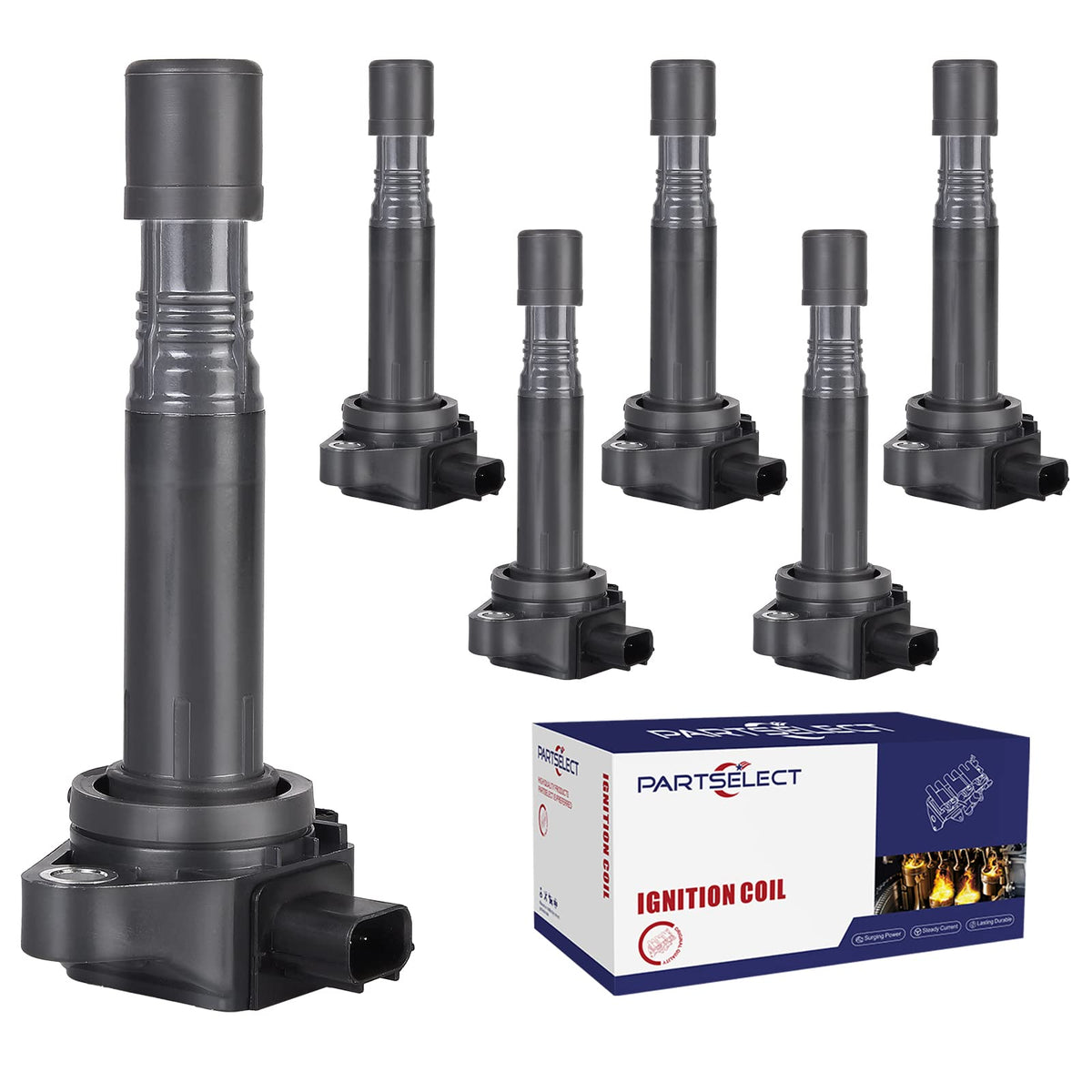 Partselect 6Pcs Ignition Coil Pack Uf-713 305205G0A01 Replacement For Honda Accord Crosstour Odyssey Passport Pilot Ridgeline Ac