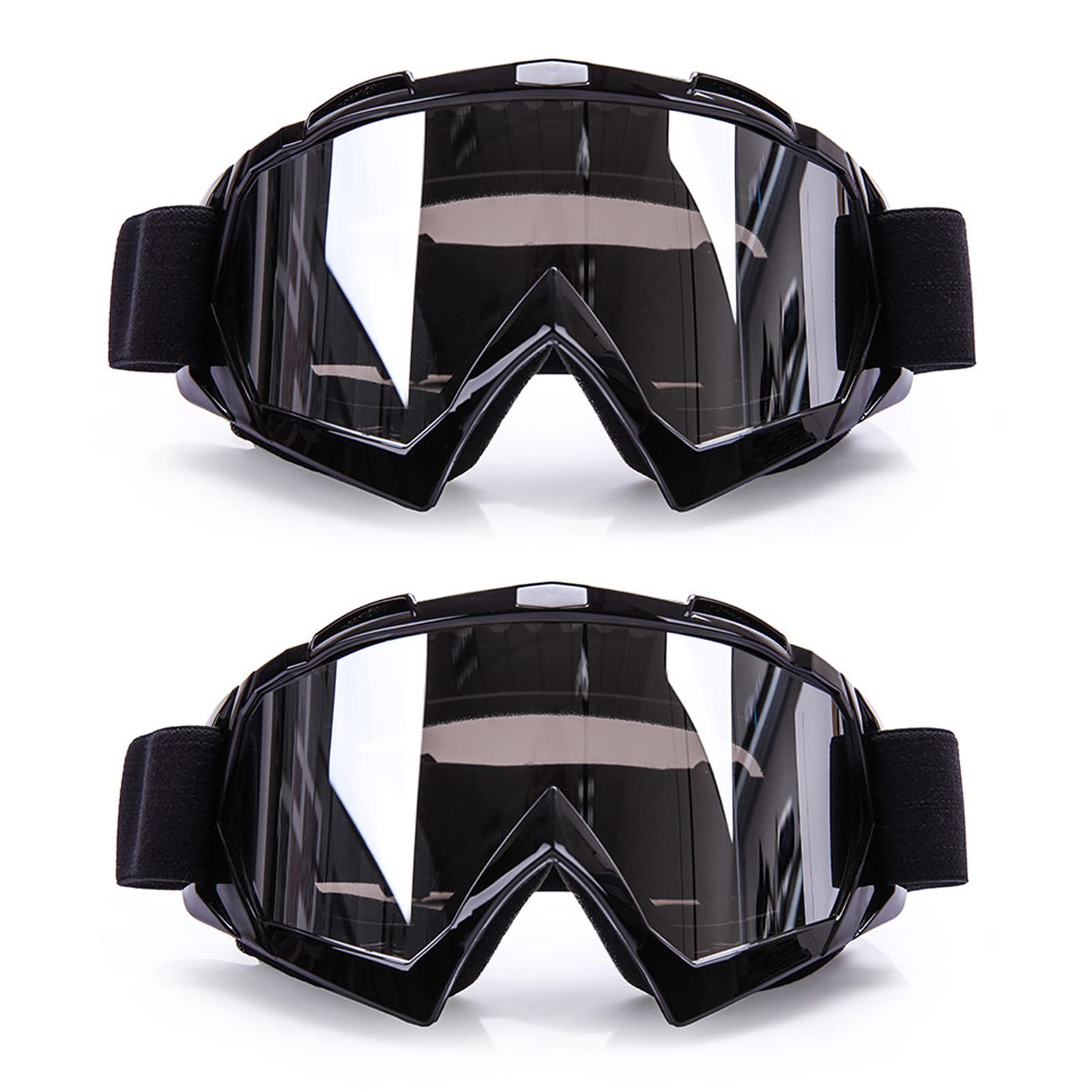ZukMi Motocross Goggles 2 Pack Dirt Bike Goggles ATV Motorcycle Goggles MX Off Road Goggles for Men Women Adult Youth Riding Rac