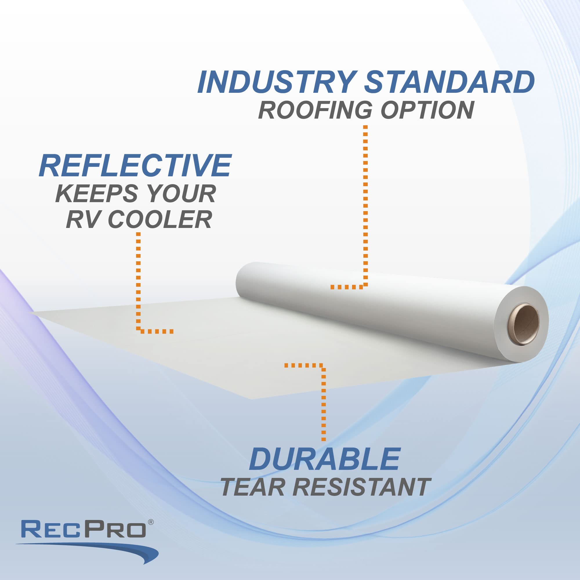 Recpro Extreme Duty Rv Slideout Rubber Roof | 8.5' Or 4.5' Option | Rv Slideout Roof Repair | Camper Roof Repair | Rv Roofing | Pvc Rubber Roof | By The Foot (8.5' W X 25') | Made In Usa