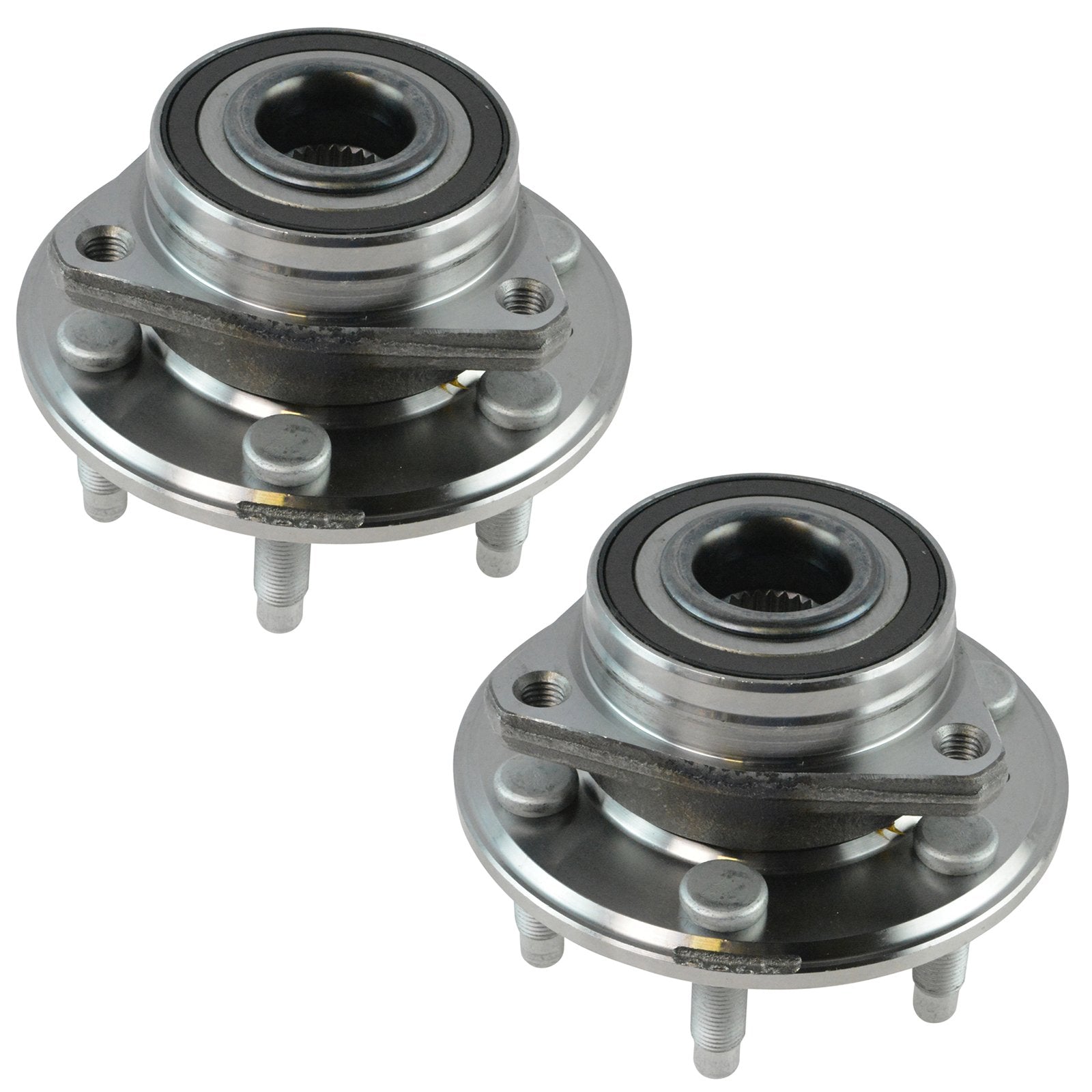 Trq Front Rear Wheel Hub Bearings Assembly Set Compatible With 2010-2016 Cadillac Srx 2011 Saab 9-4X