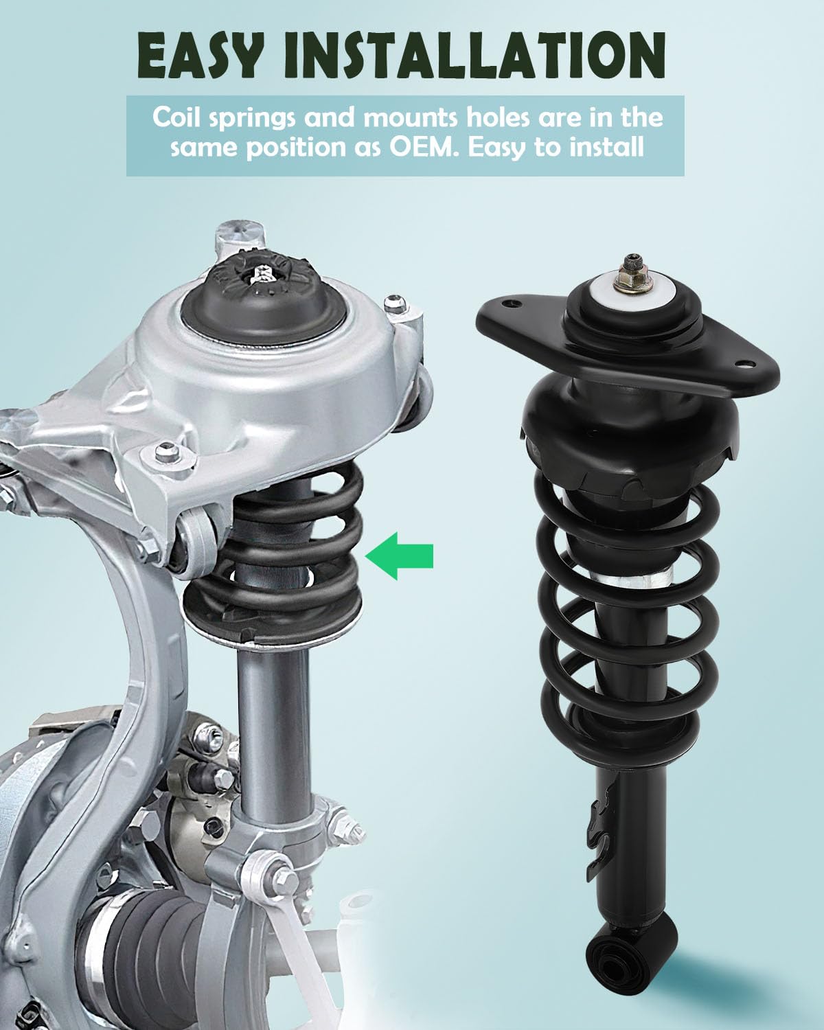 Scitoo 2Pcs Struts And Shocks Complete Assembly For Mini Cooper 171112L Shock Absorber