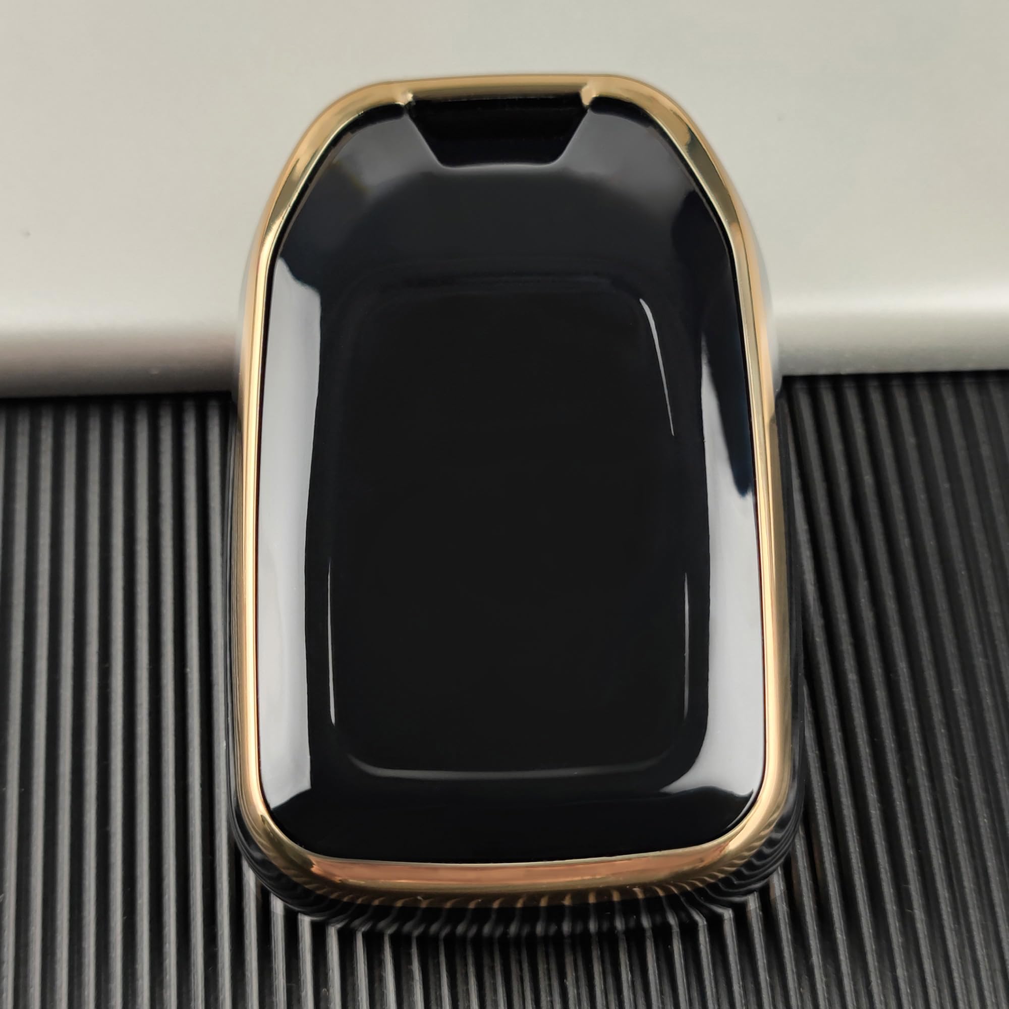 Ollen 5-Button Tpu Key Fob Cover, Fit For Gmc Acadia 2017-2024, For Terrain 2018-2024, Fit For Sierra 2019-2024, For Chevy Silverado 2019-2022, Full Protection Soft Tpu Key Case, With Keychain, Black