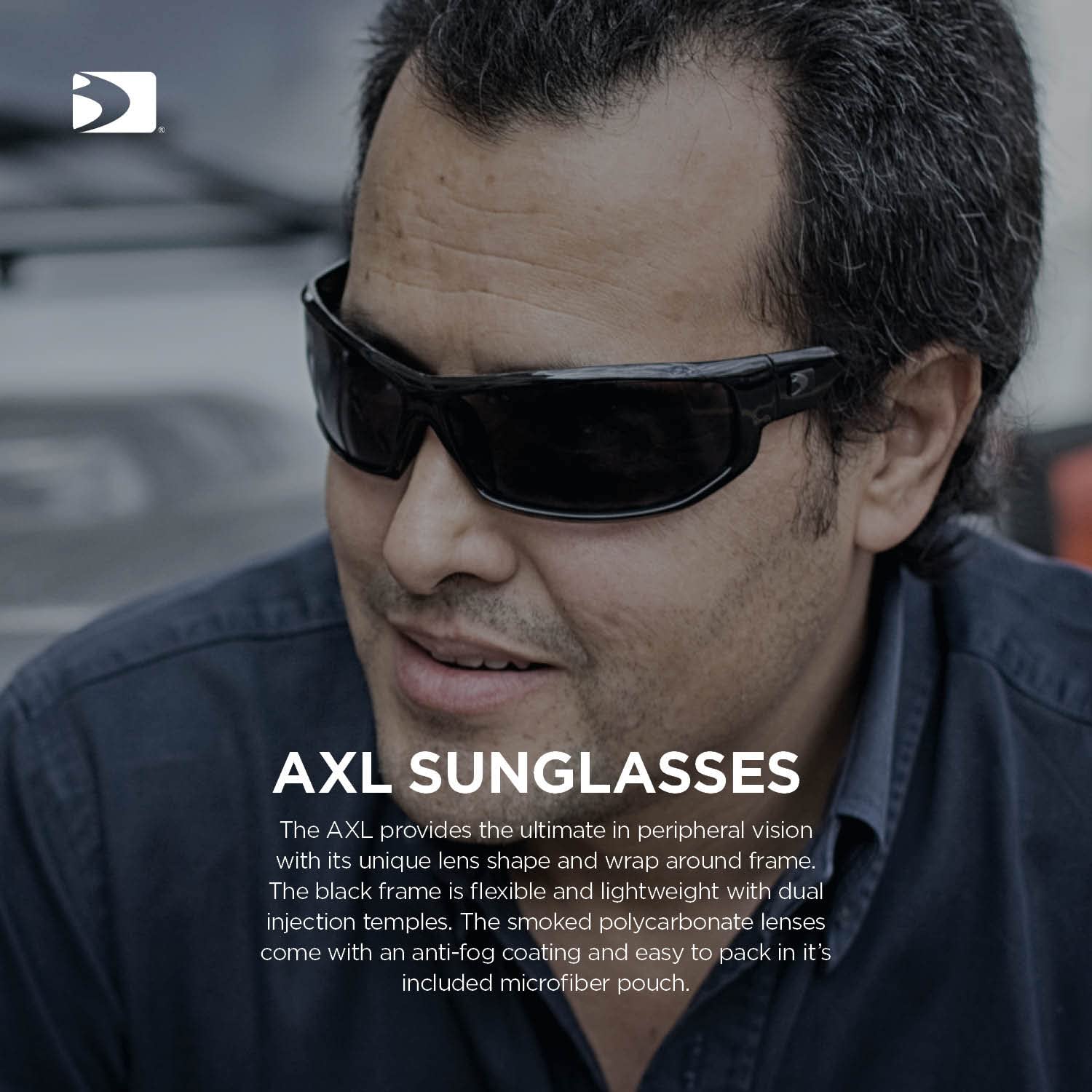 Bobster  Axl, Gloss Black Frame, Smoked Lens