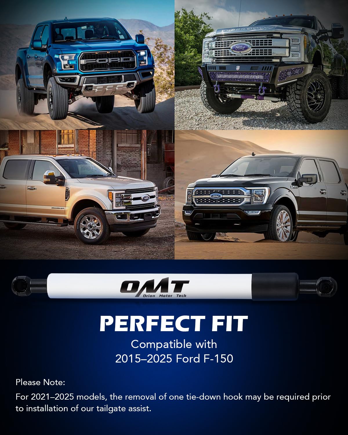 Orion Motor Tech Truck Tailgate Assist, Pickup Tailgate Lift Assist Kit Compatible With Ford F150 2015 2016 2017 2018 2019 2020