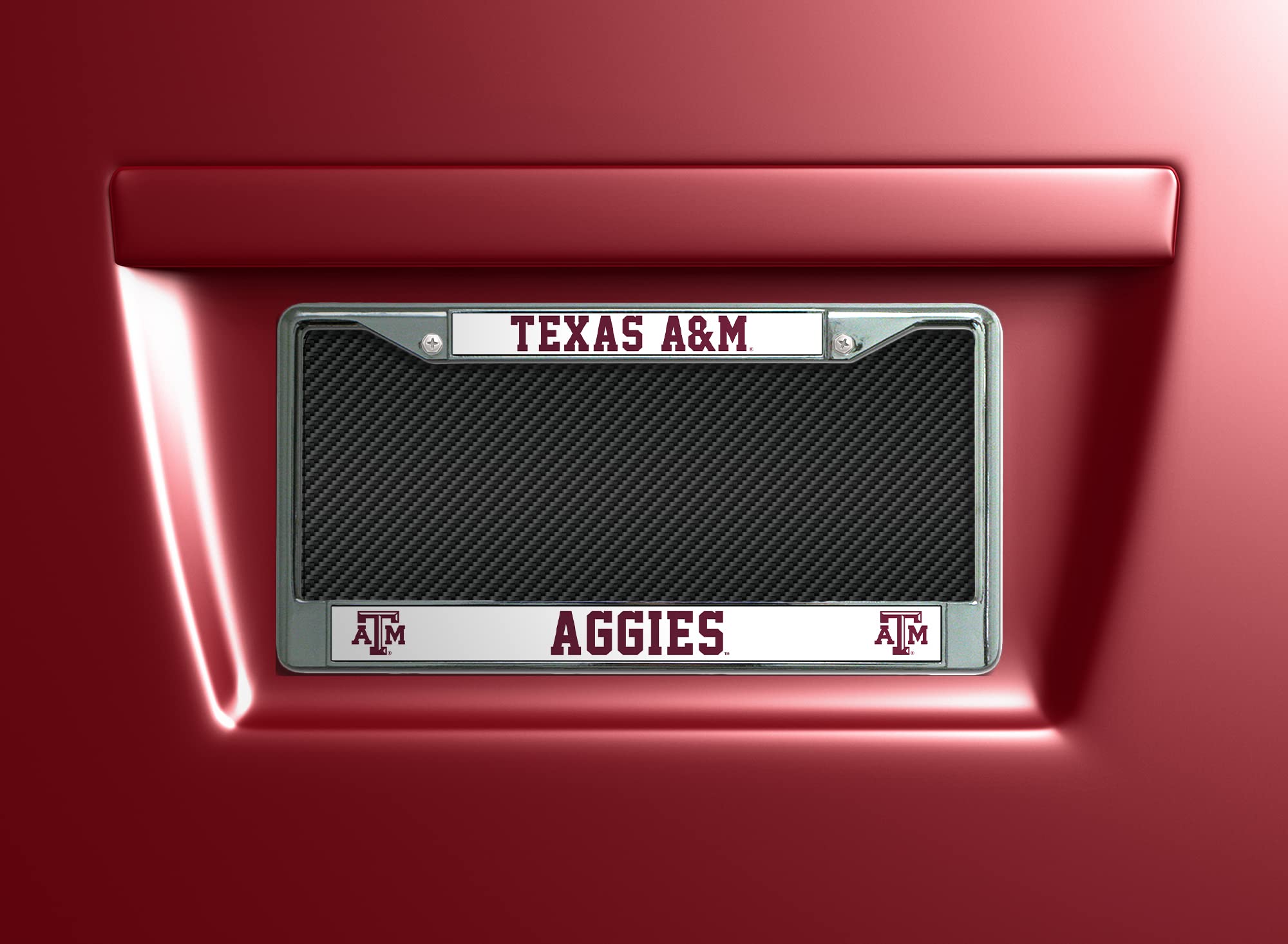 Rico Industries Ncaa Texas A&M Aggies Standard Chrome License Plate Frame , 6 X 12.25"