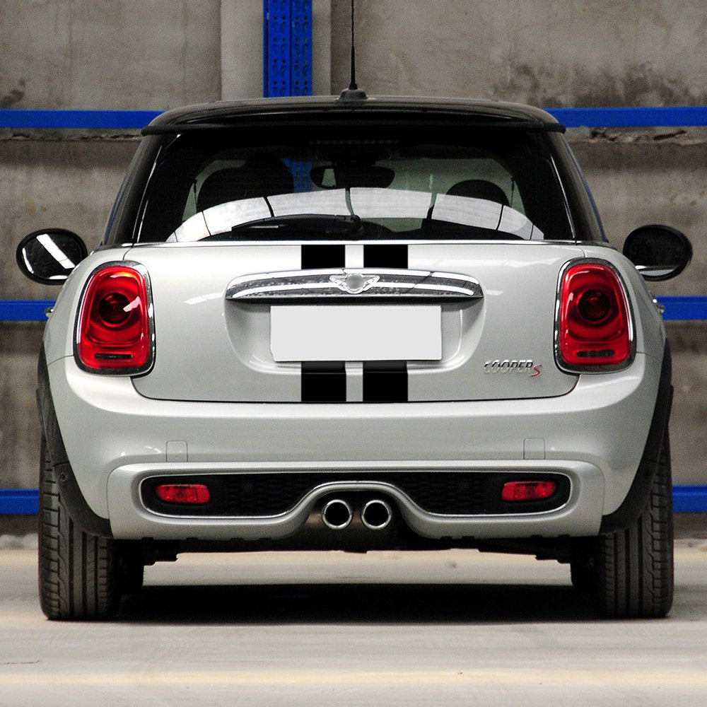 Car Hood Trunk Engine Cover Rear Vinyl Decal Bonnet Stripe Stickers For Mini Cooper F55 2015 2016 F56 2014-2016 (Gloss Black)