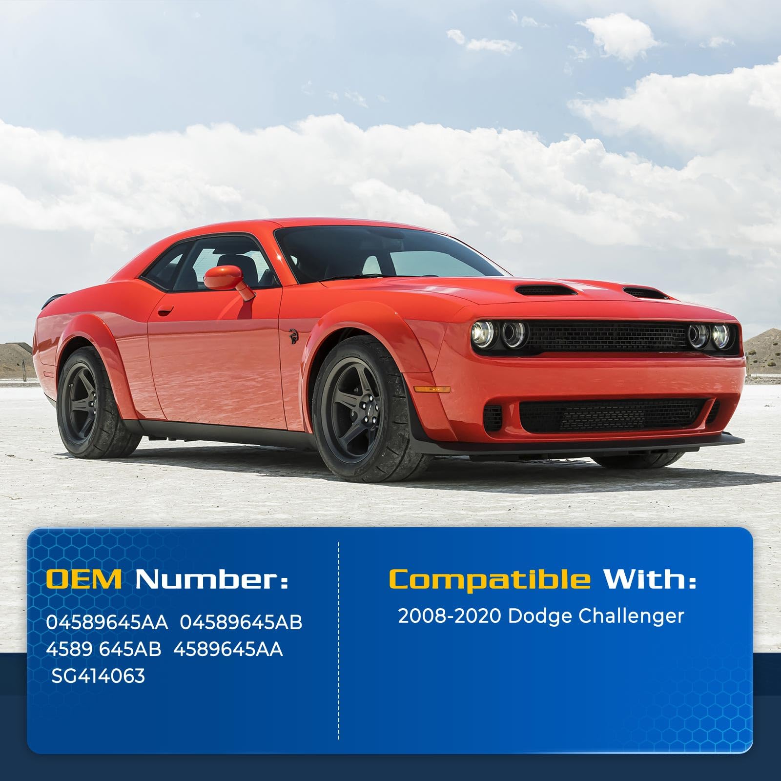 Arana Trunk Struts Shocks For Dodge Challenger 2008-2020, 6657 Rear Hatch Lid Replacement Lift Support Fits Dodge Challenger Bas