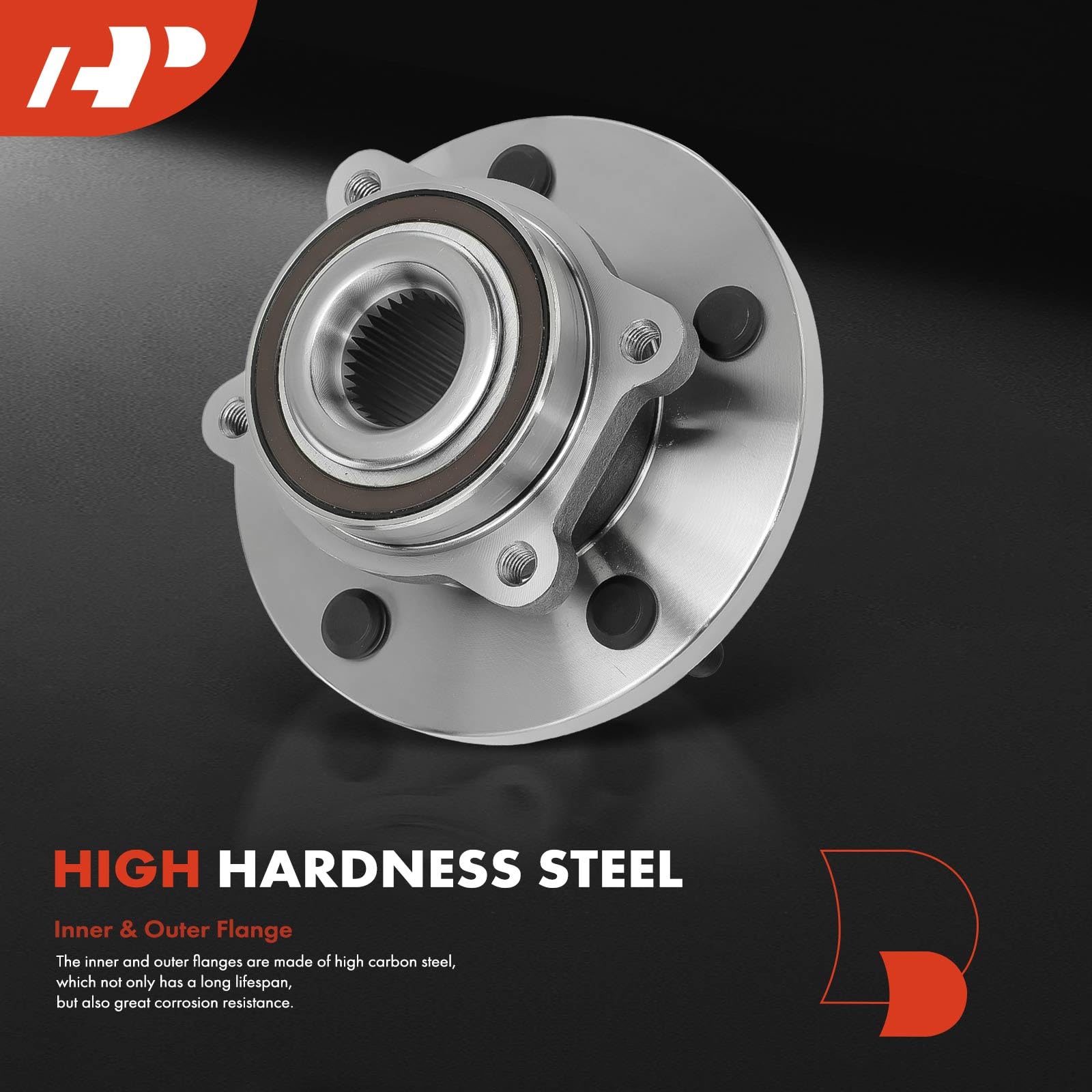 A-Premium Front Wheel Bearing and Hub Assembly with 5-Lug Compatible with Dodge Journey 2009-2020